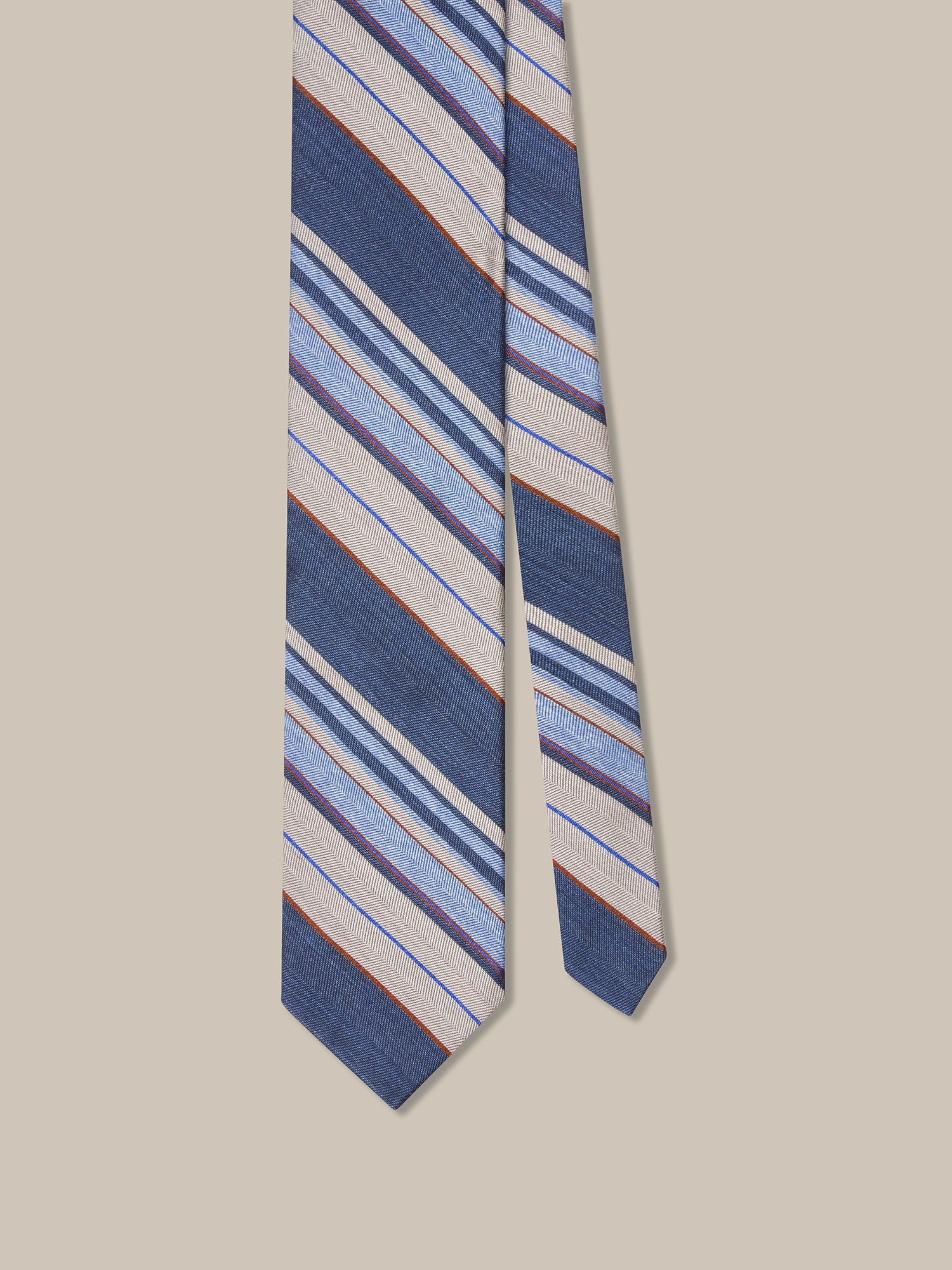 Robert Large Multi Repp Necktie