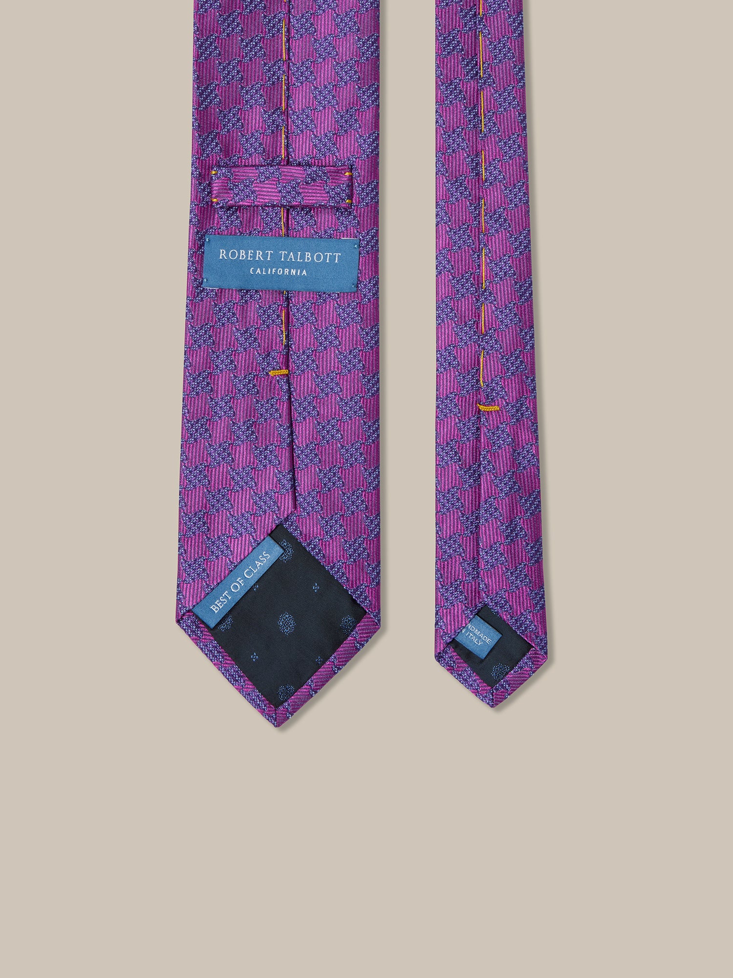 Robert Large Houndstooth Jacquard Best of Class Necktie