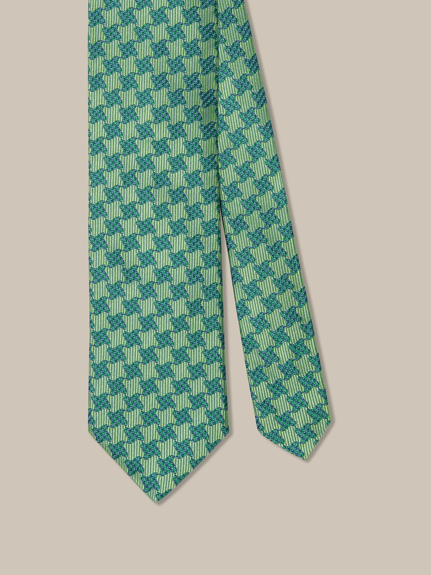 Robert Large Houndstooth Jacquard Best of Class Necktie
