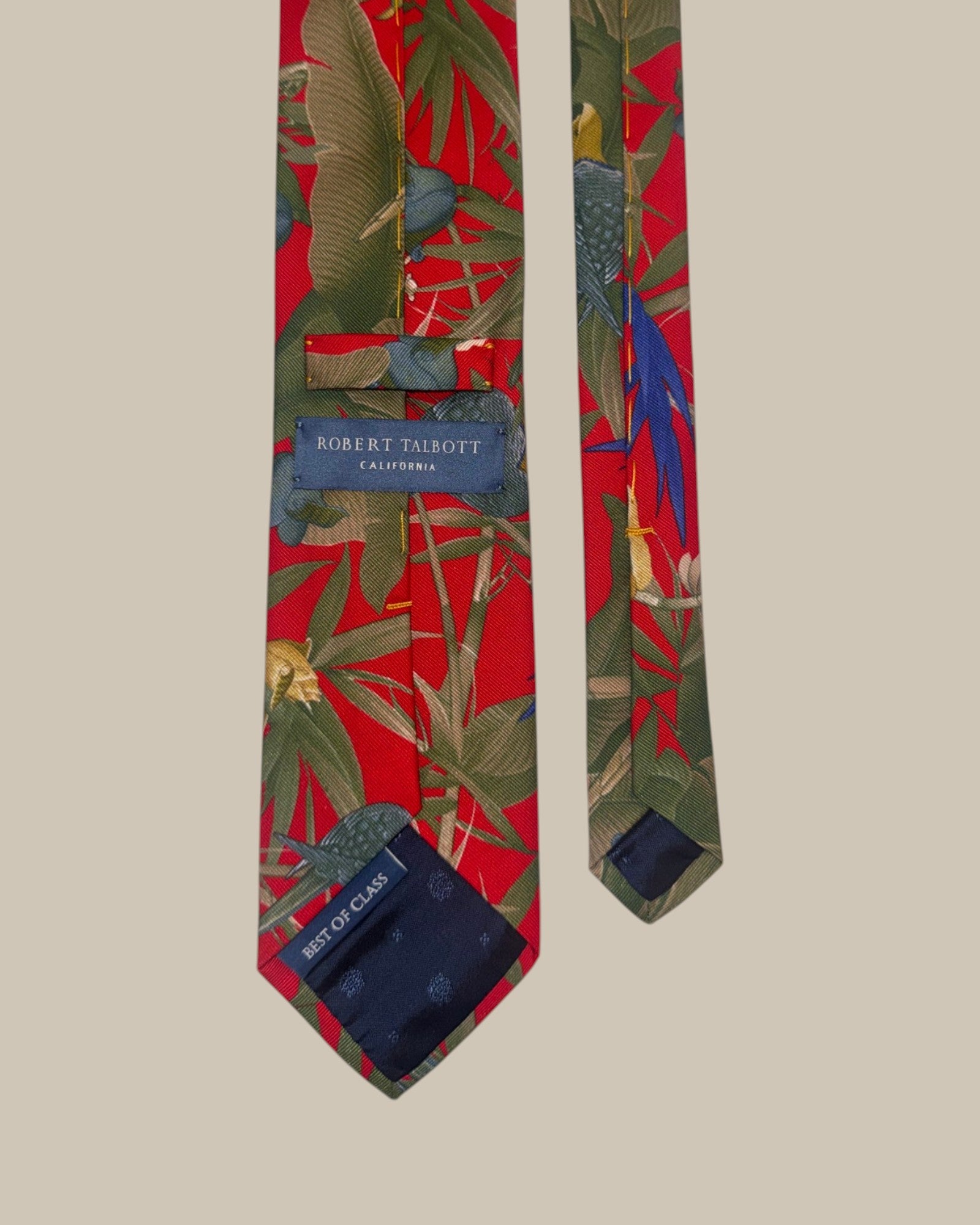 Robert Large Floral Ribbed Silk Best of Class Necktie