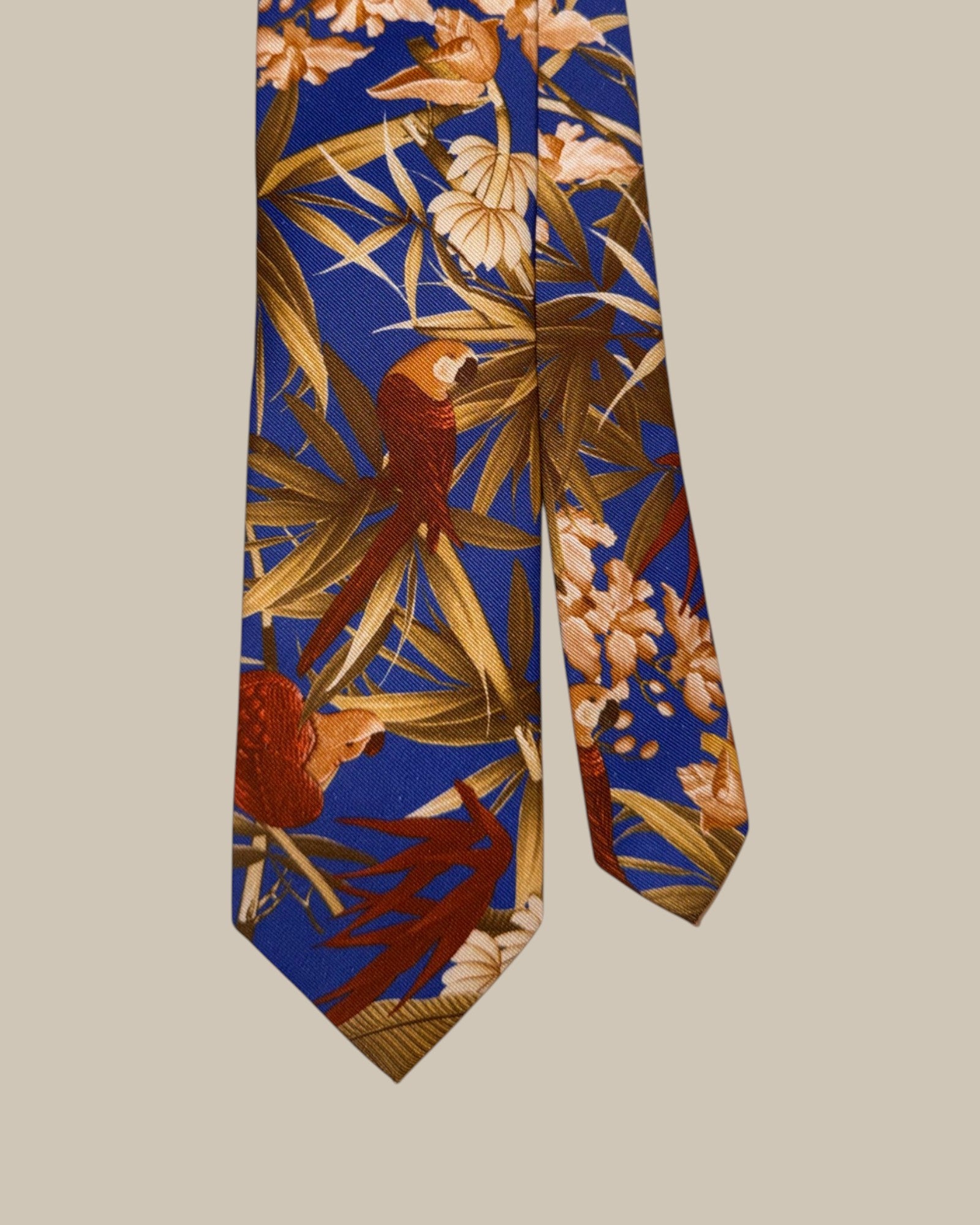 Robert Large Floral Ribbed Silk Best of Class Necktie