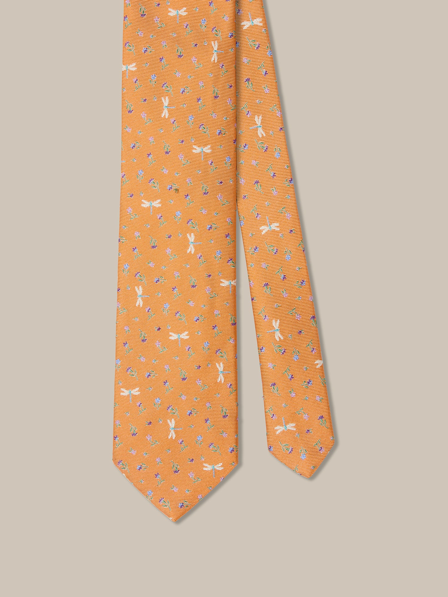 Robert Dragonfly Ditsy Floral Best of Class Necktie