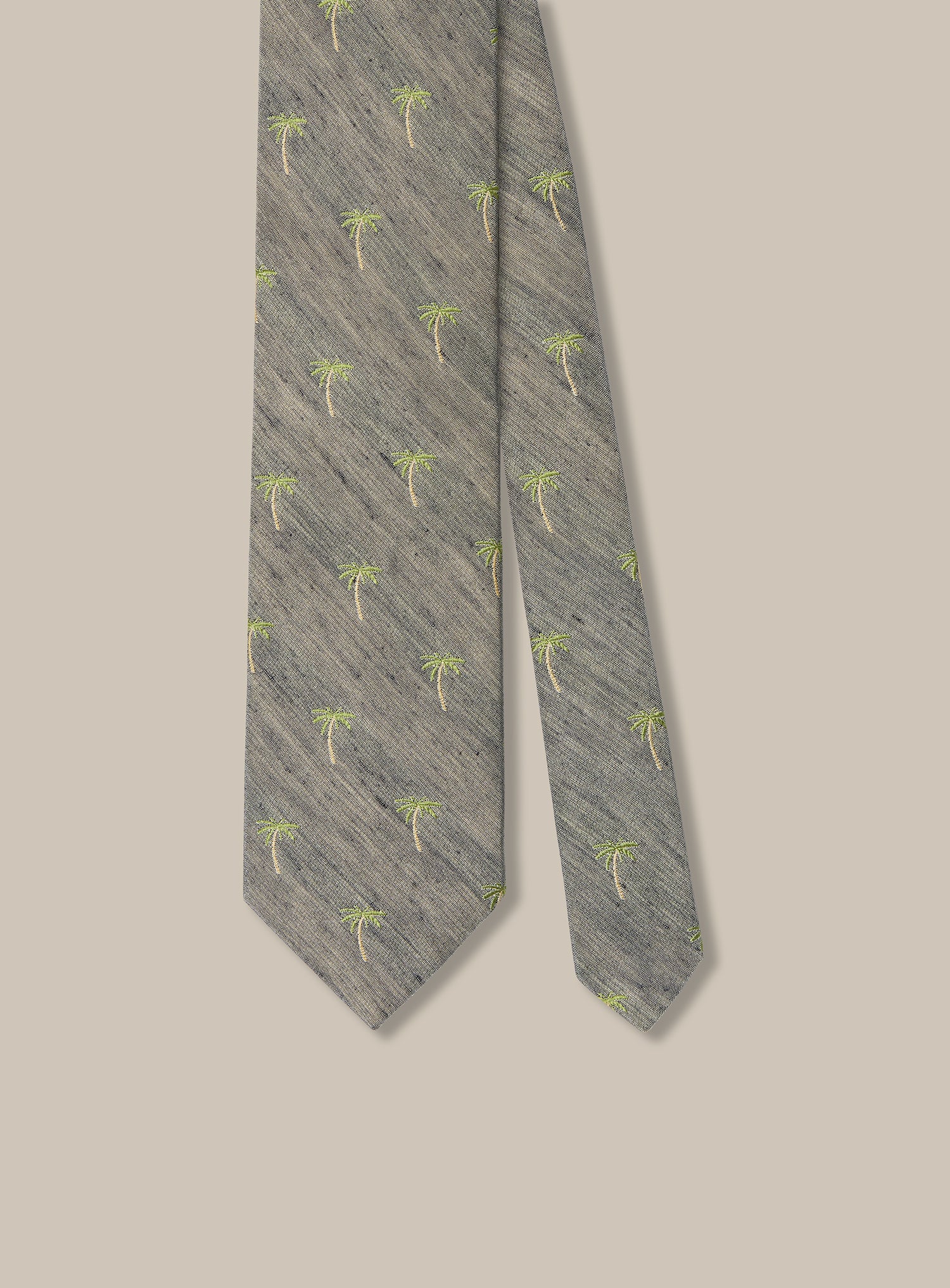 Robert Palm Silk Linen Best of Class Necktie