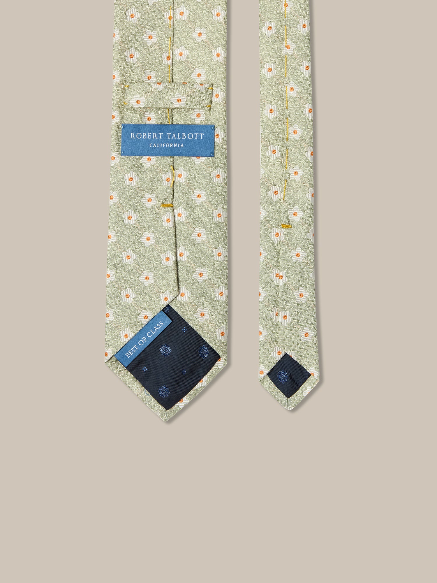 Robert Flower Jacquard Silk Linen Best of Class Necktie