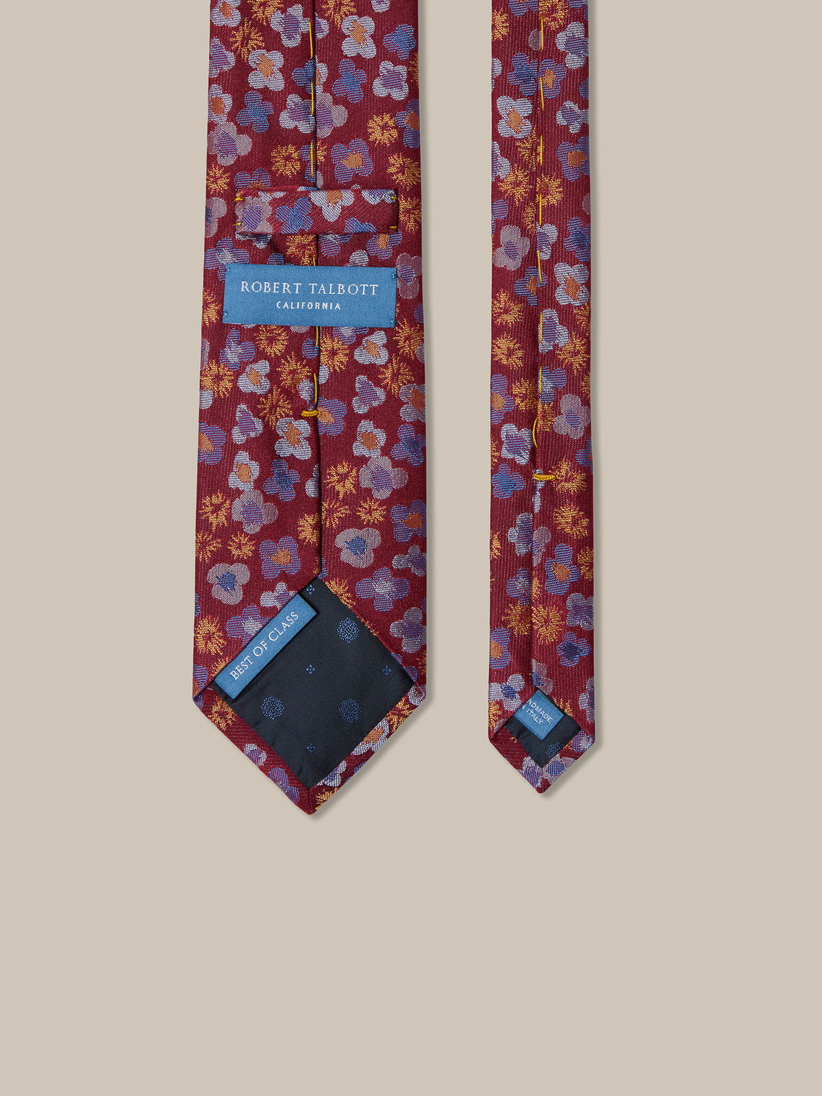 Robert Poppy Floral Best of Class Necktie