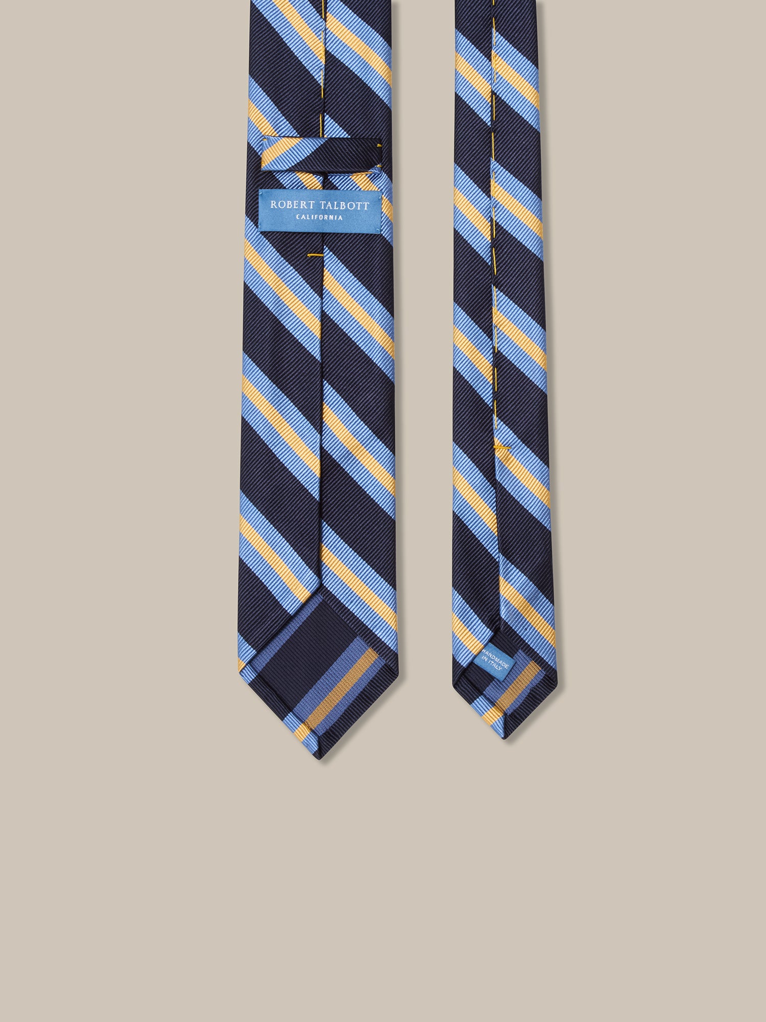 Newman 7-fold Signature Repp Silk Necktie