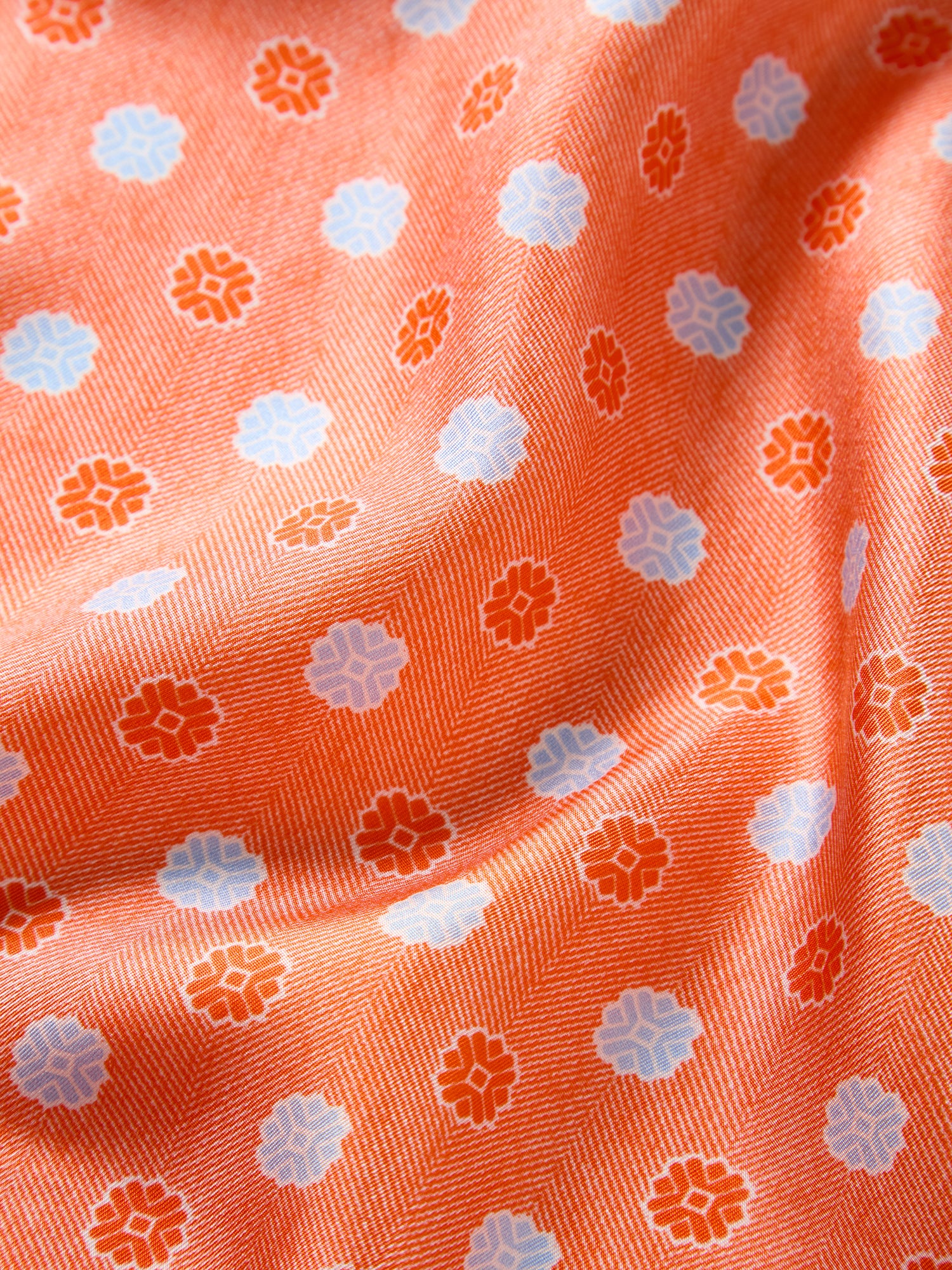 York Geo Herringbone Pocket Square