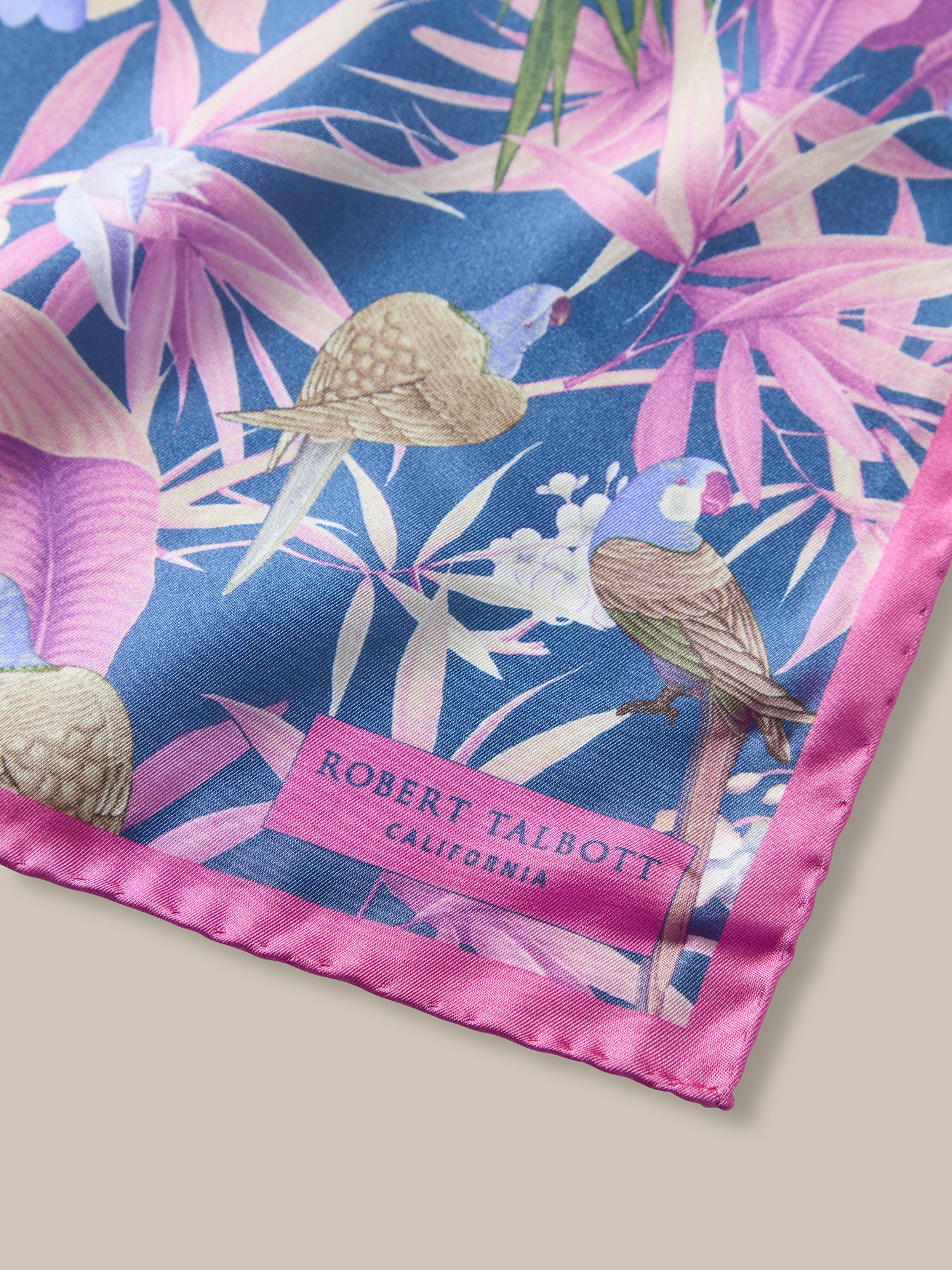 York Tropical Floral Pocket Square