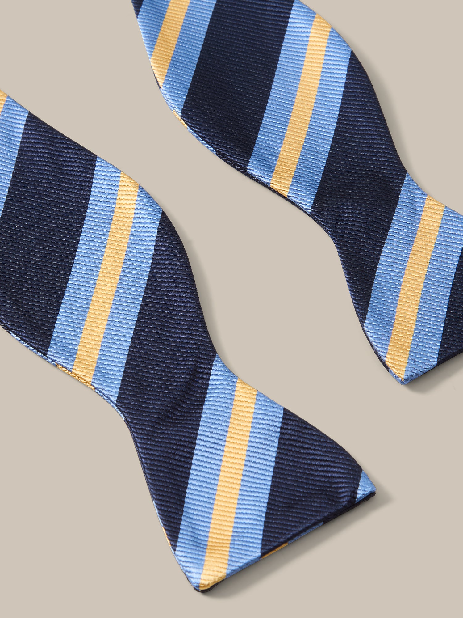 Bond Signature Repp Silk Self-Tie Bow Tie