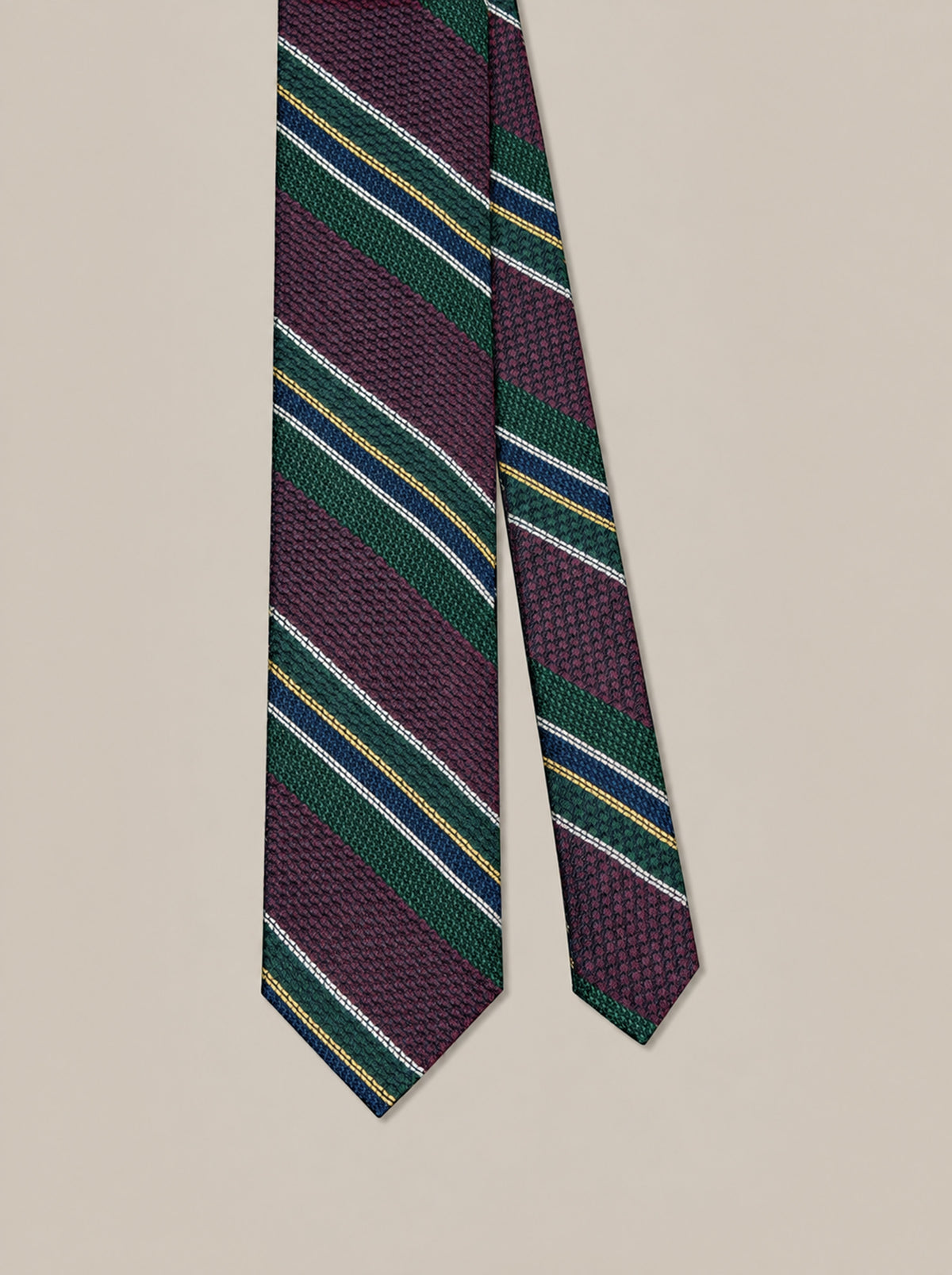 Duvall Grenadine Textured Multi Stripe Necktie
