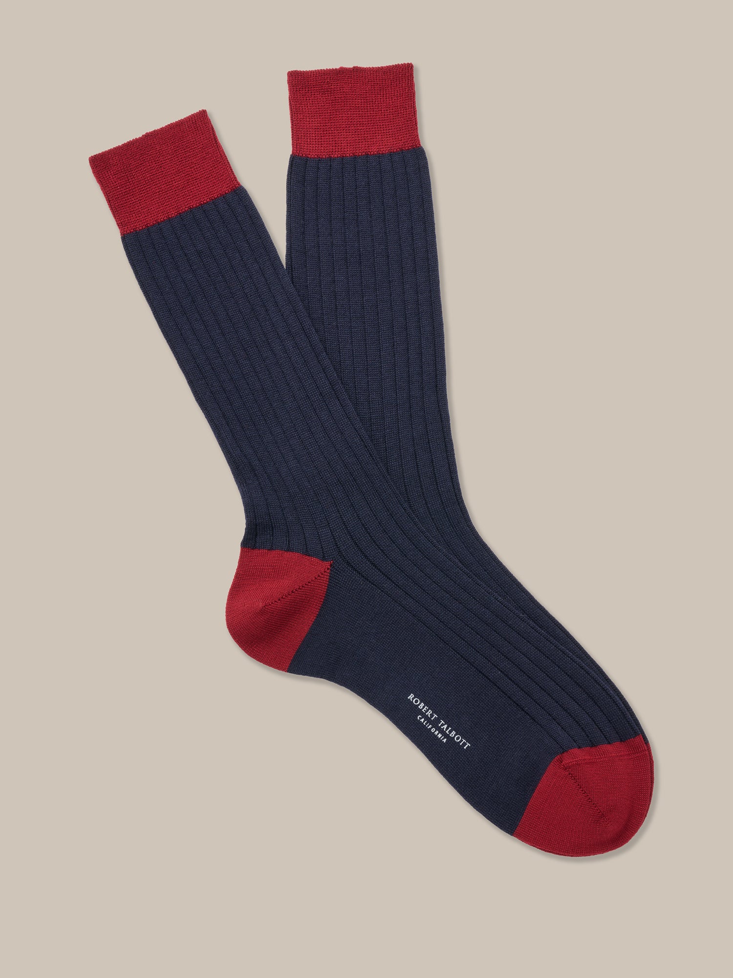 Henry Wool Blend Contrast Calf Length Sock