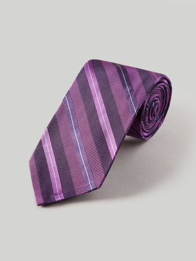 The Newman 7-Fold Necktie in Purple Repp
