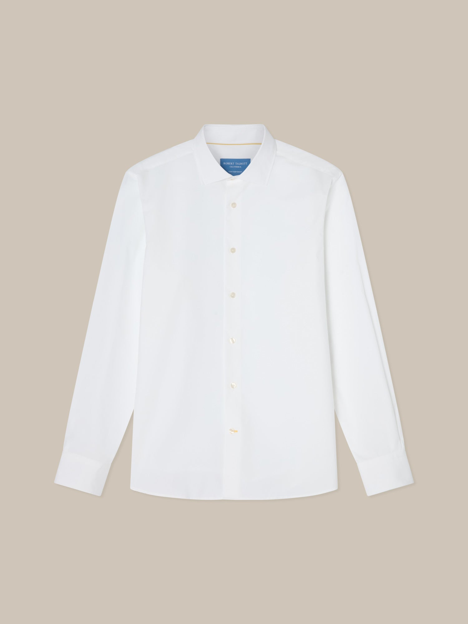 white twill dress shirt The White Fine Twill Mid-Spread Dress Shirt Ledbury