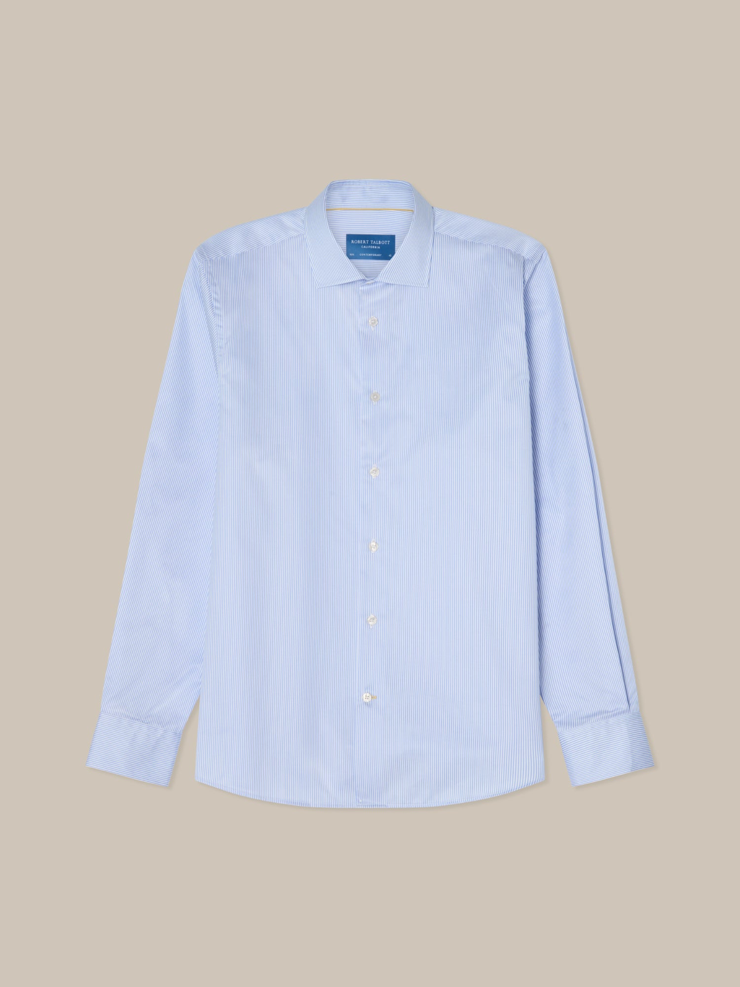Reynolds Mini Stripe Twill Shirt in Contemporary Fit
