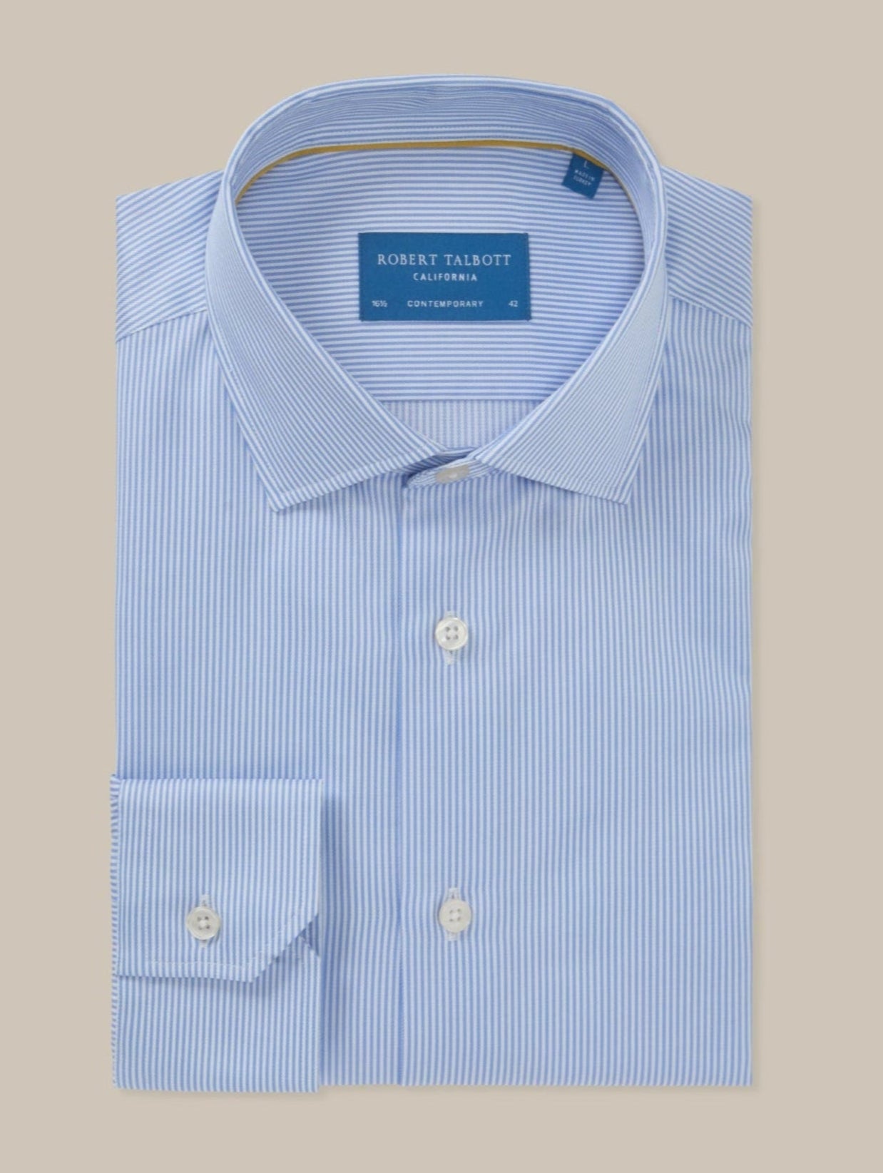 Reynolds Mini Stripe Twill Shirt in Classic Fit