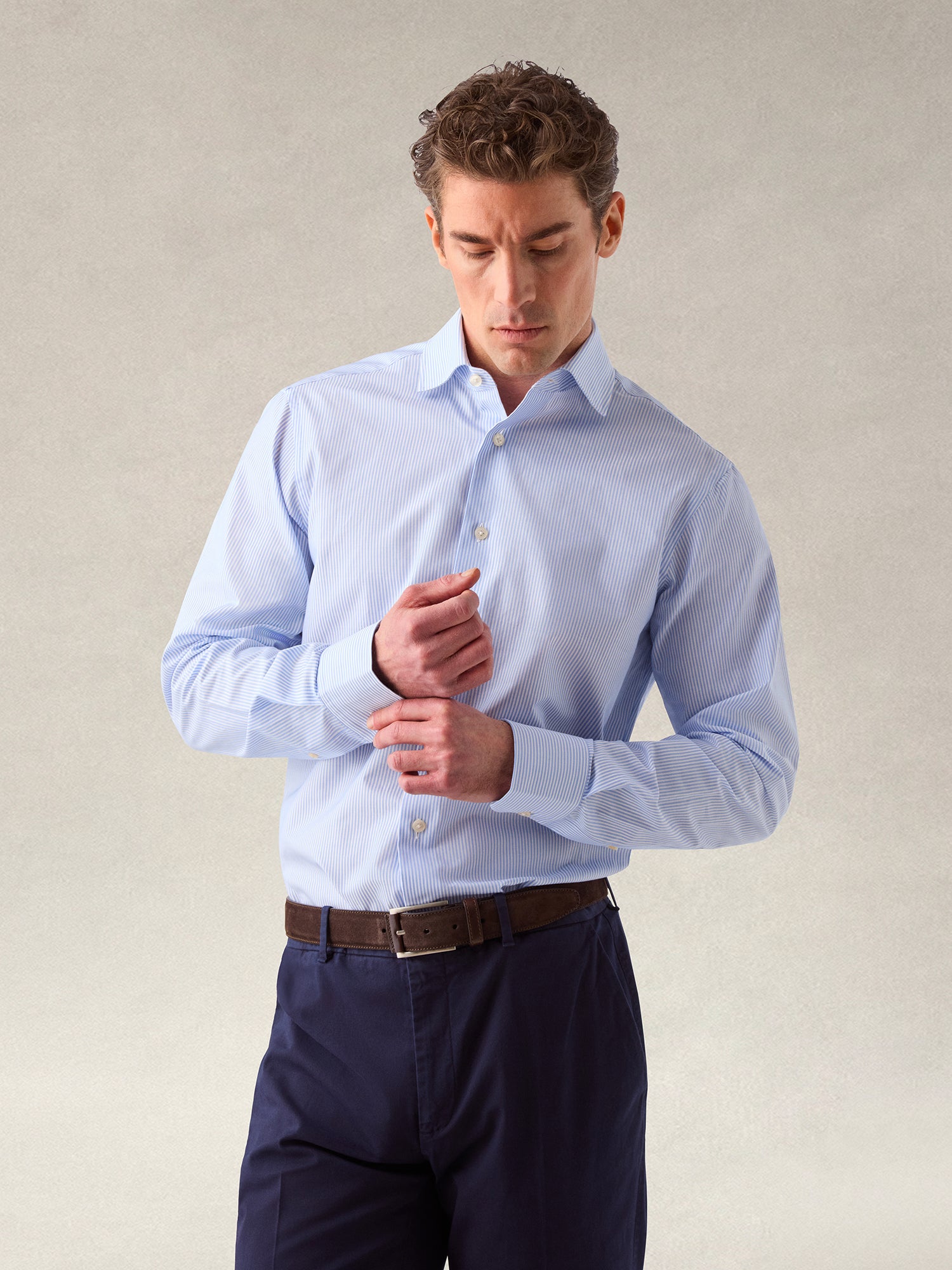 Reynolds Stripe Twill Shirt in Contemporary fit