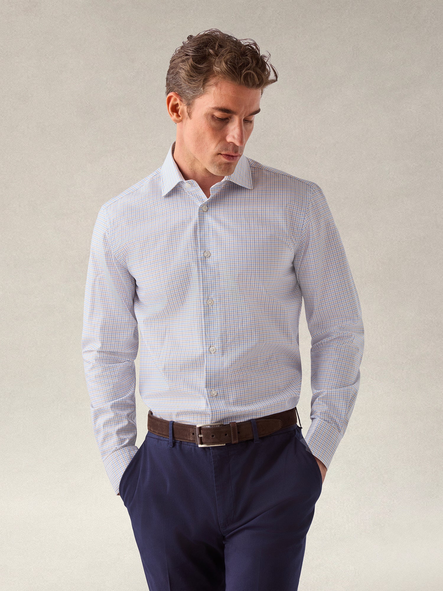Reynolds Mini Tattersall Shirt in Contemporary fit