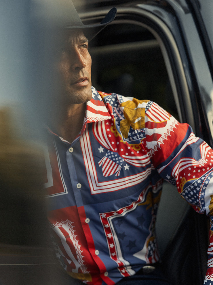 Reynolds Printed USA Patchwork Shirt