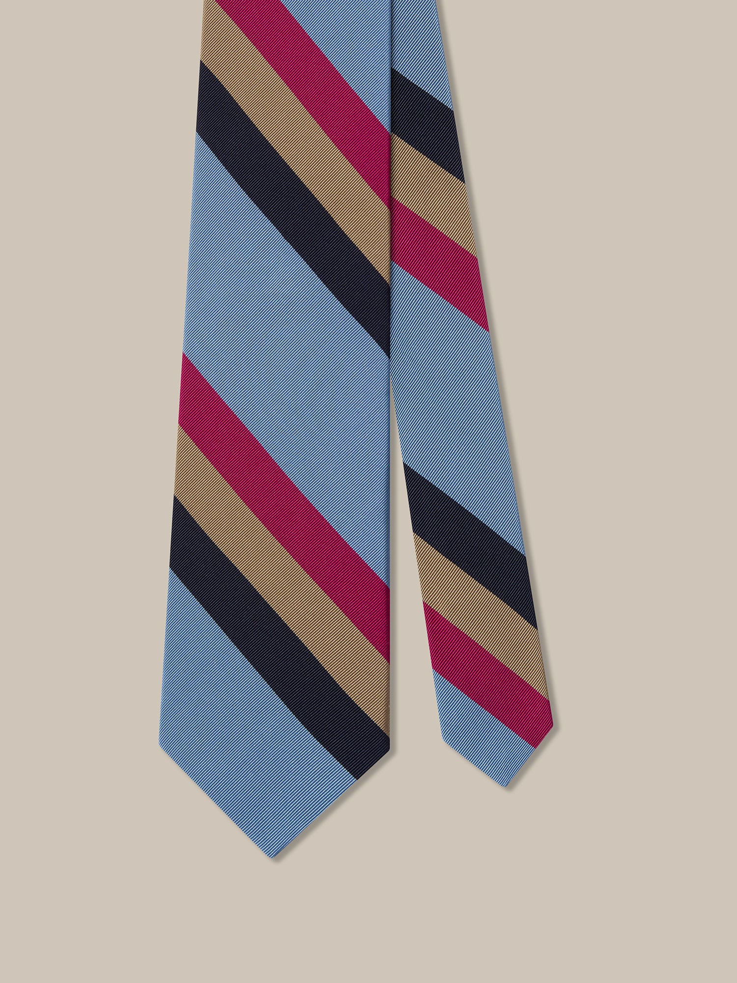 Robert Bold Silk Cotton Stripe Best of Class Necktie