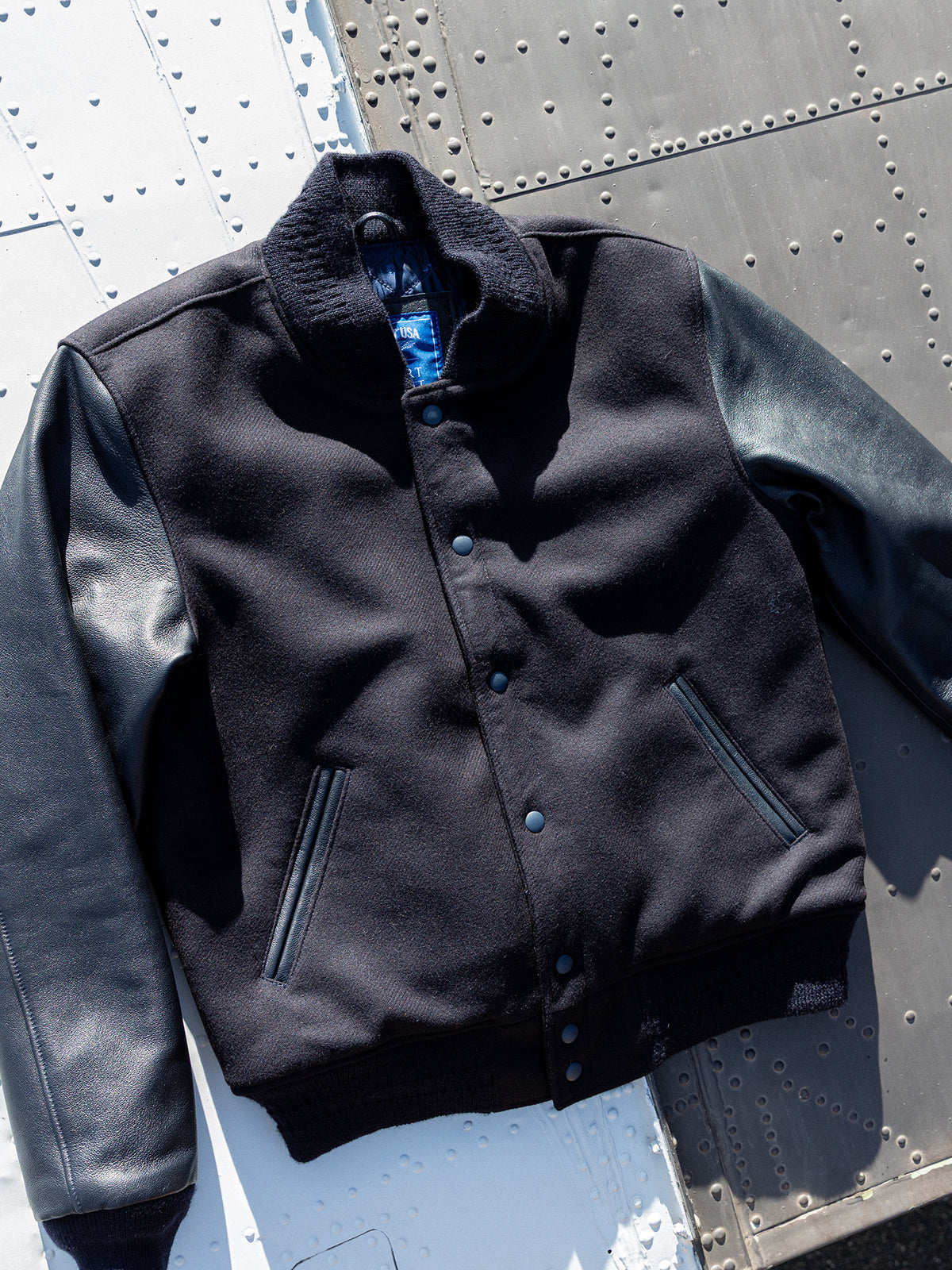 Captain Wool and Leather Varsity Jacket image