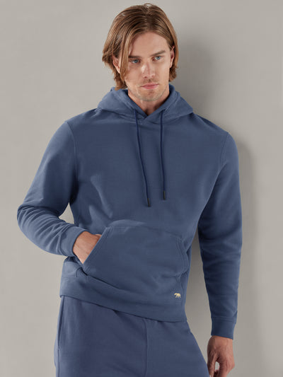 The Chandler French Terry Hoodie in Indigo Blue