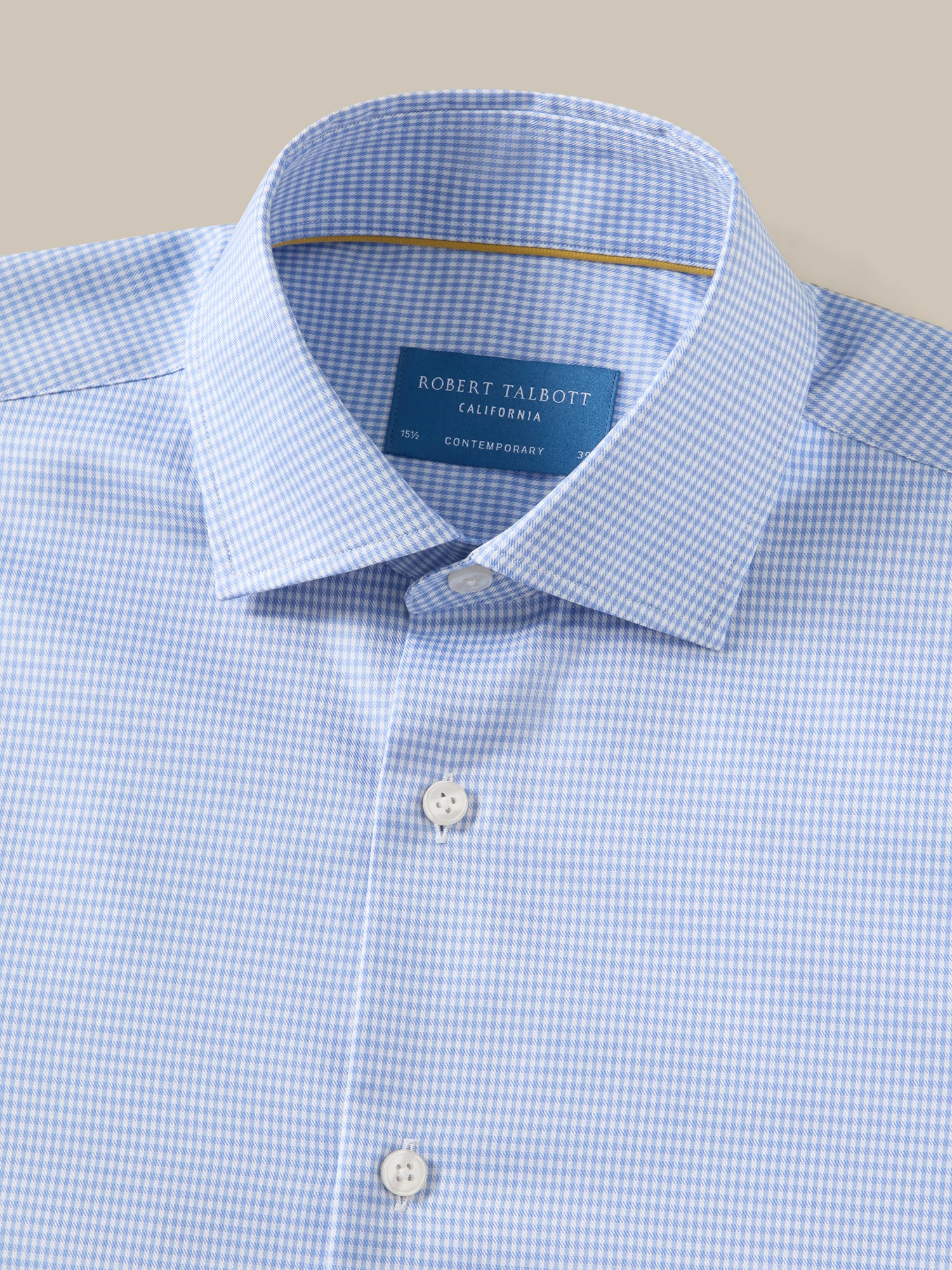 Reynolds Mini Check Shirt in Contemporary fit