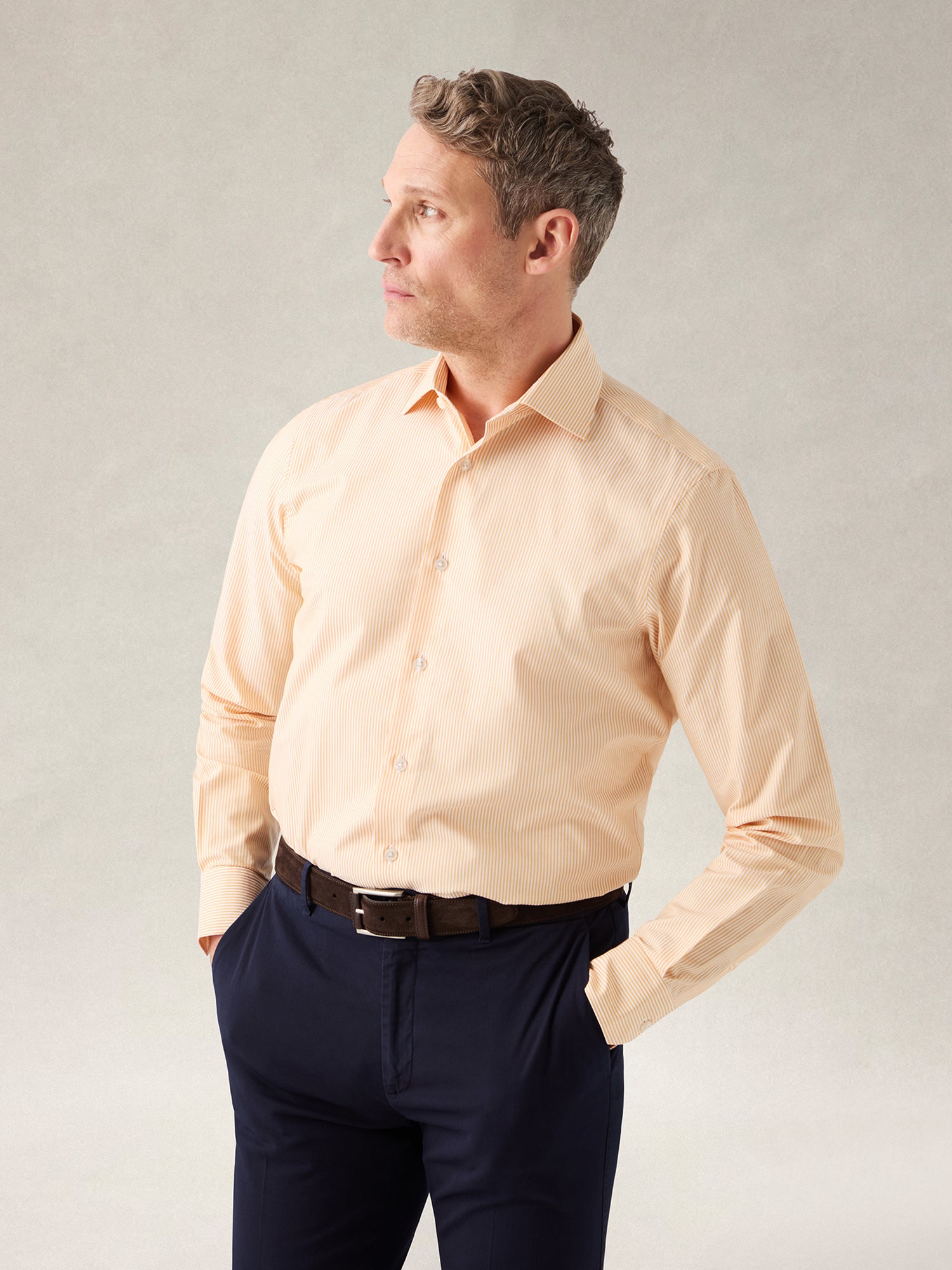 Reynolds Stripe Twill Shirt in Contemporary fit