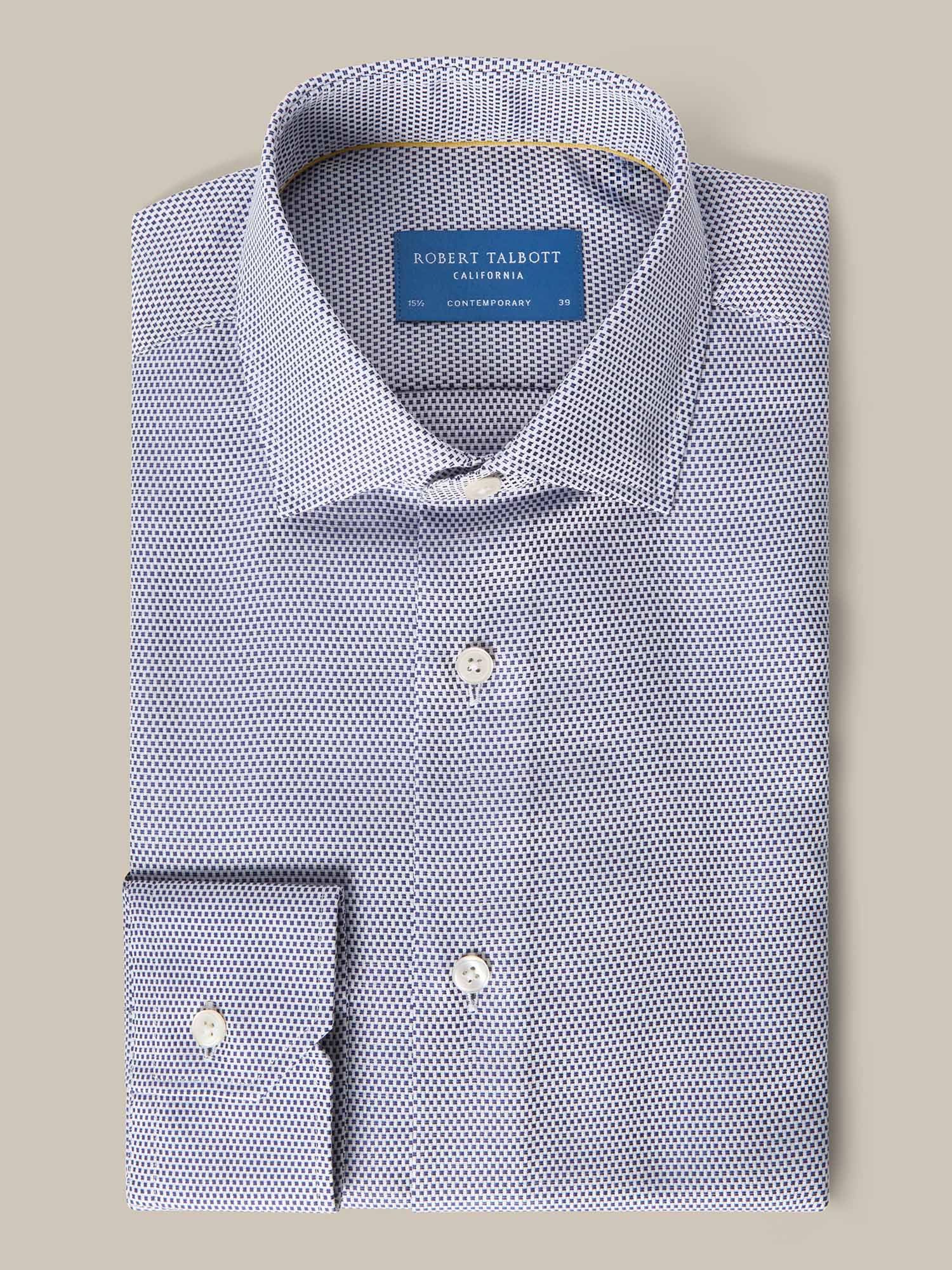 Reynolds Hopsack Shirt in Contemporary fit