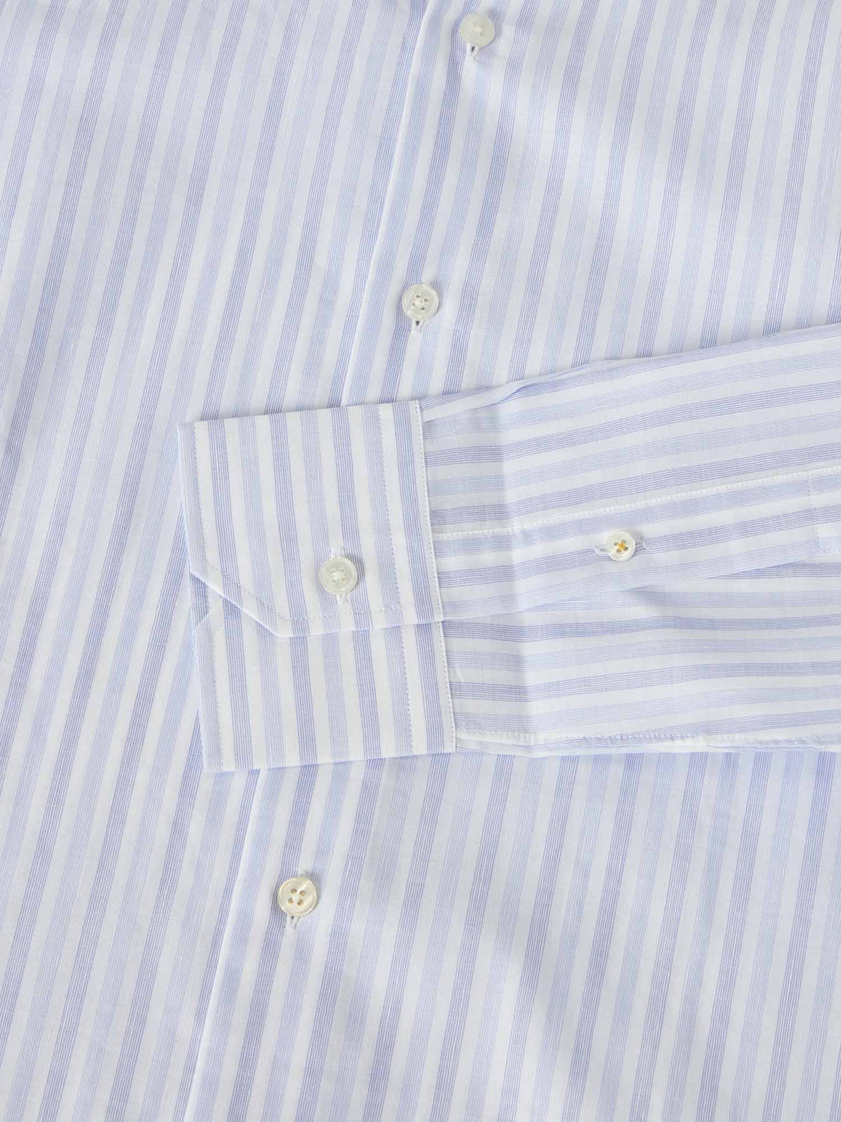 Reynolds Blue Multi Thin Stripe Cotton Linen Blend Shirt image