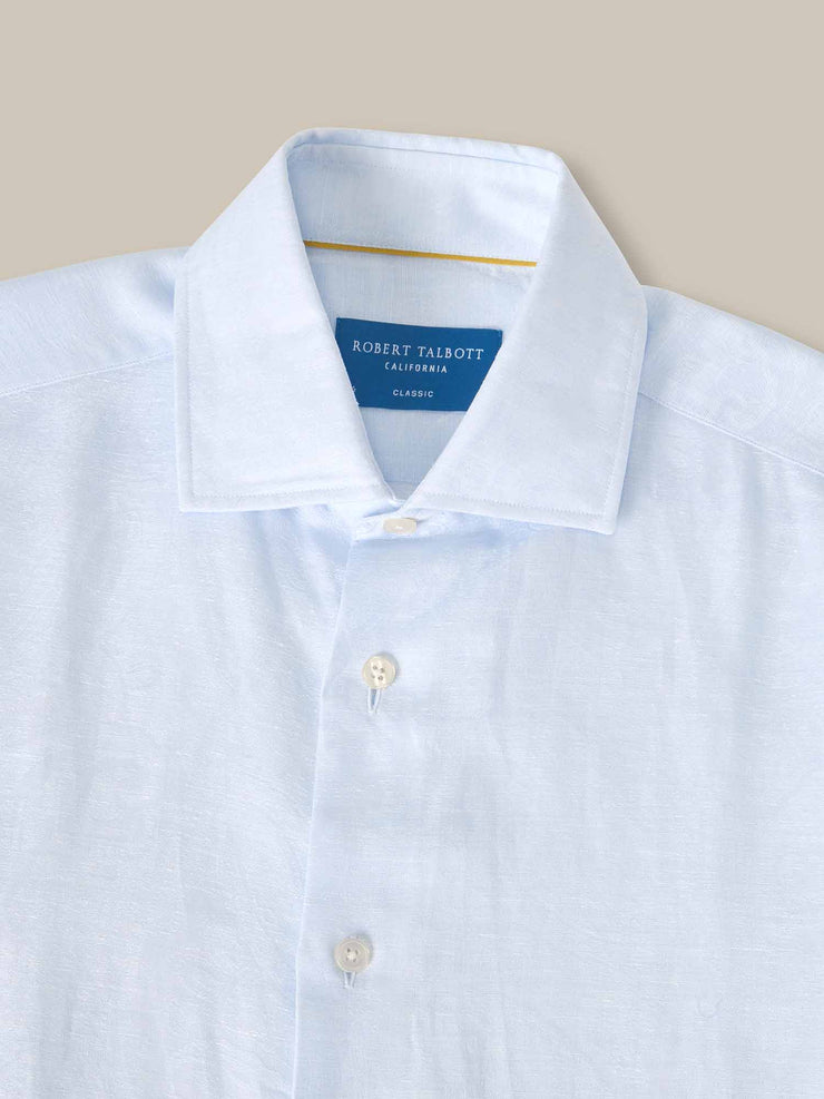 Reynolds Paisley Jacquard Cotton Linen Blend Shirt