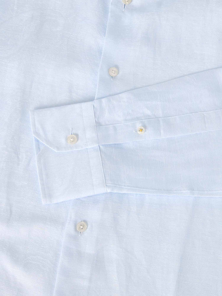 Reynolds Paisley Jacquard Cotton Linen Blend Shirt
