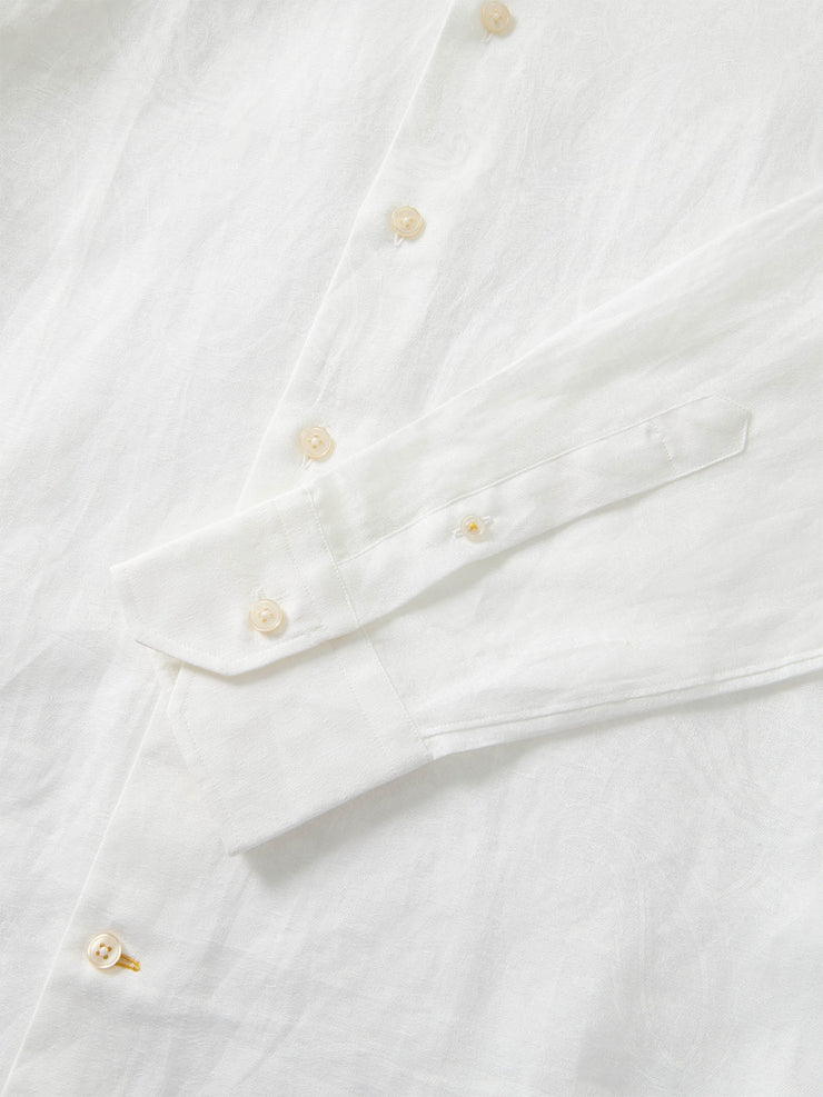 Reynolds Paisley Jacquard Cotton Linen Blend Shirt
