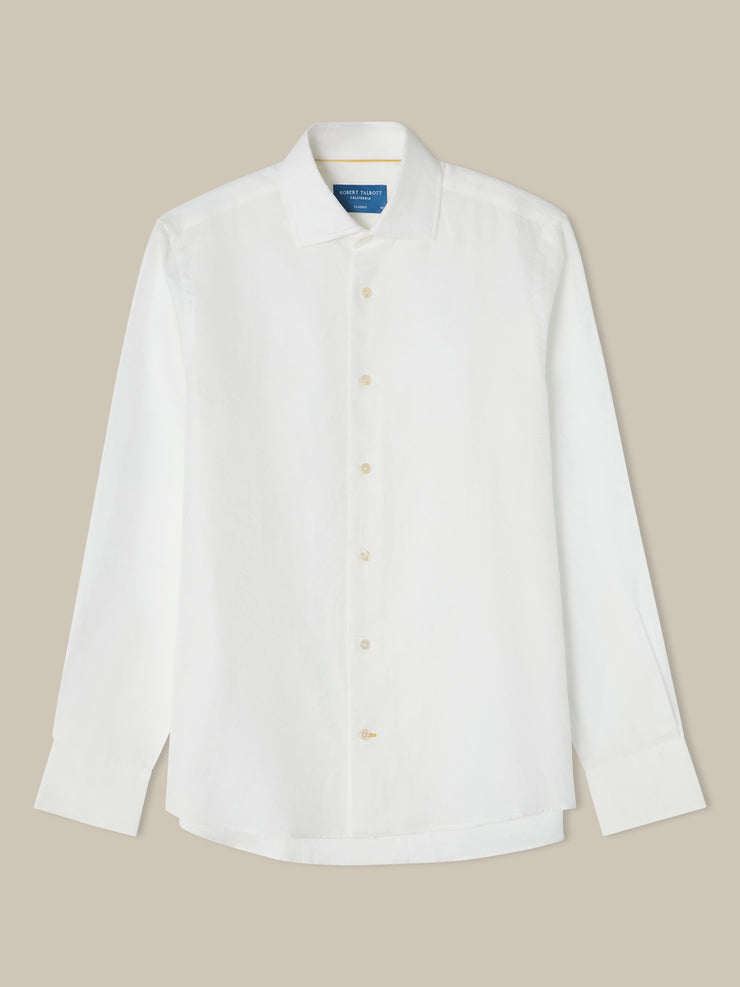 Reynolds Paisley Jacquard Cotton Linen Blend Shirt