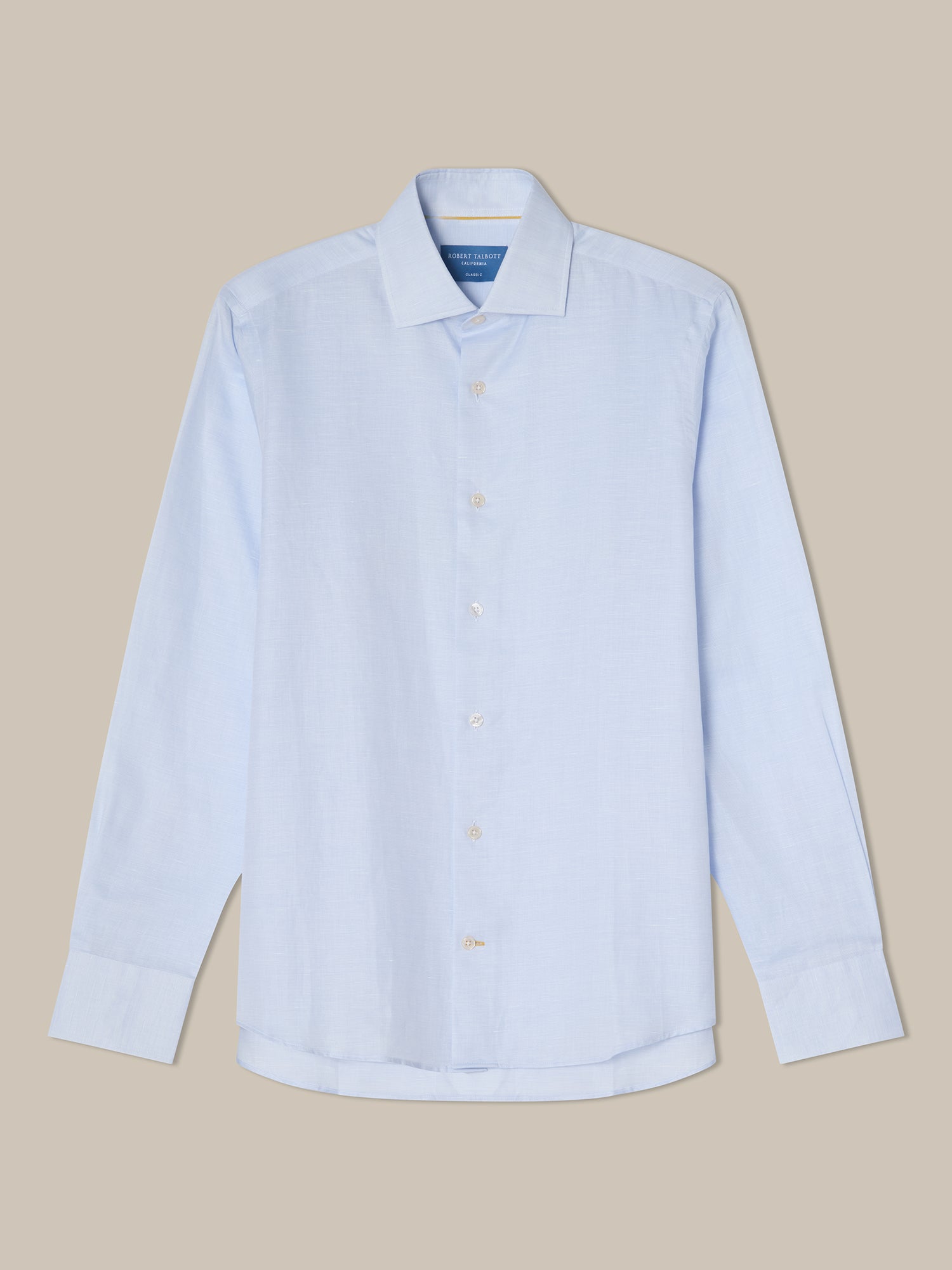 Reynolds Cotton Linen Blend Shirt 16.5-L / Blue