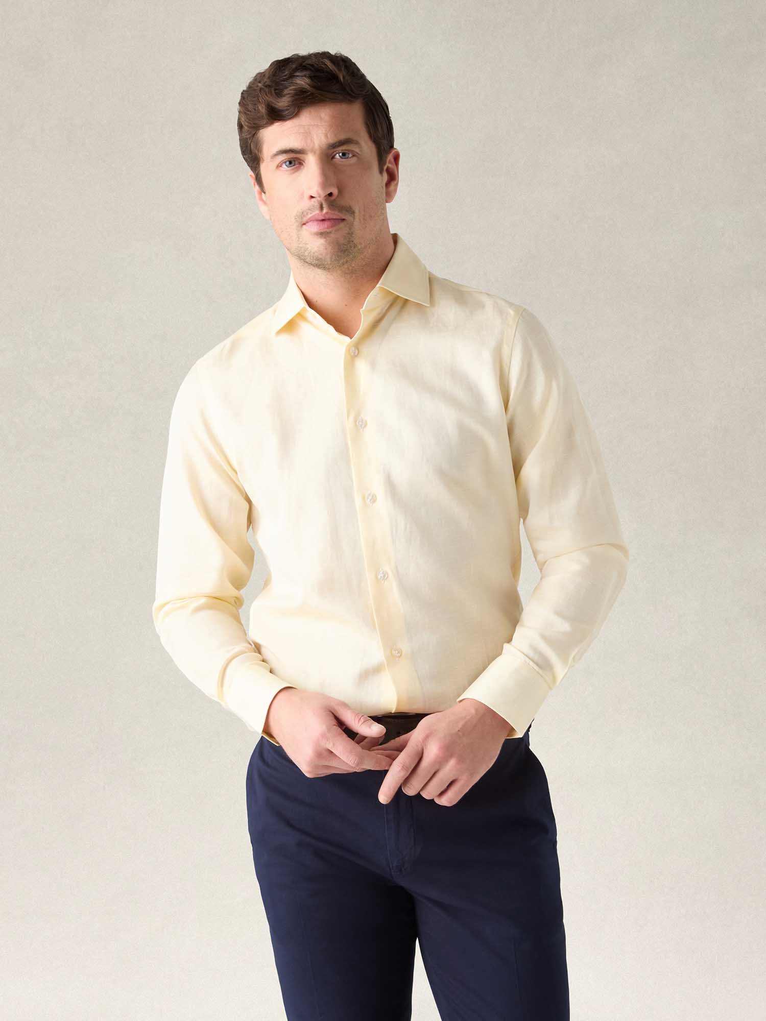Reynolds Cotton Linen Blend Shirt in Contemporary fit