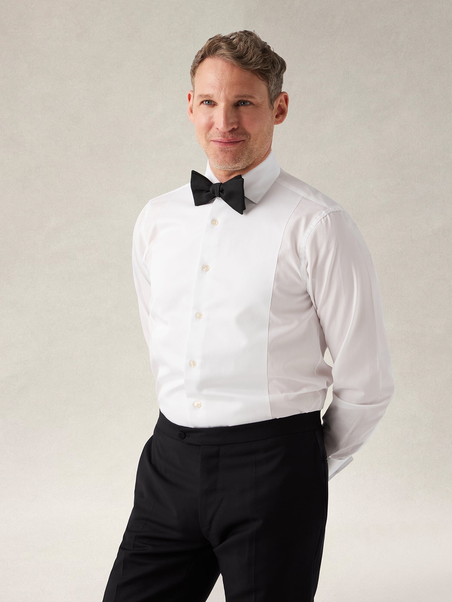 Reynolds Pique Bib Formal Shirt in Contemporary fit