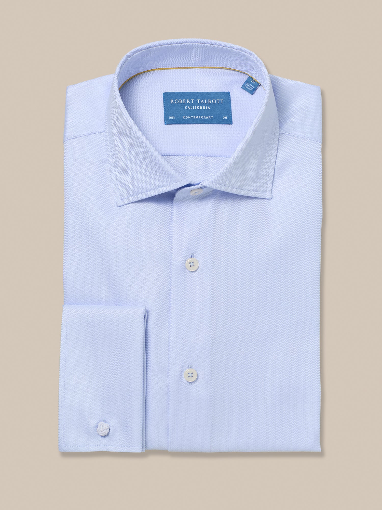 Reynolds Contemporary French Cuff Herringbone Shirt
