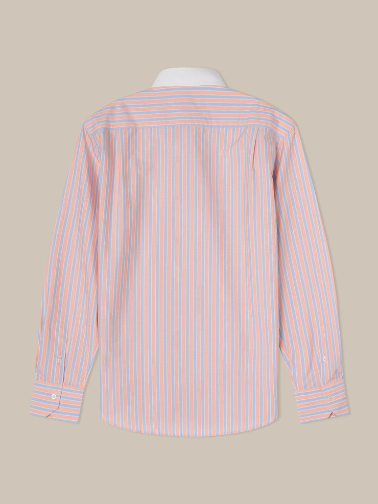 Reynolds Blue Multi Stripe Light Weight Poplin Shirt