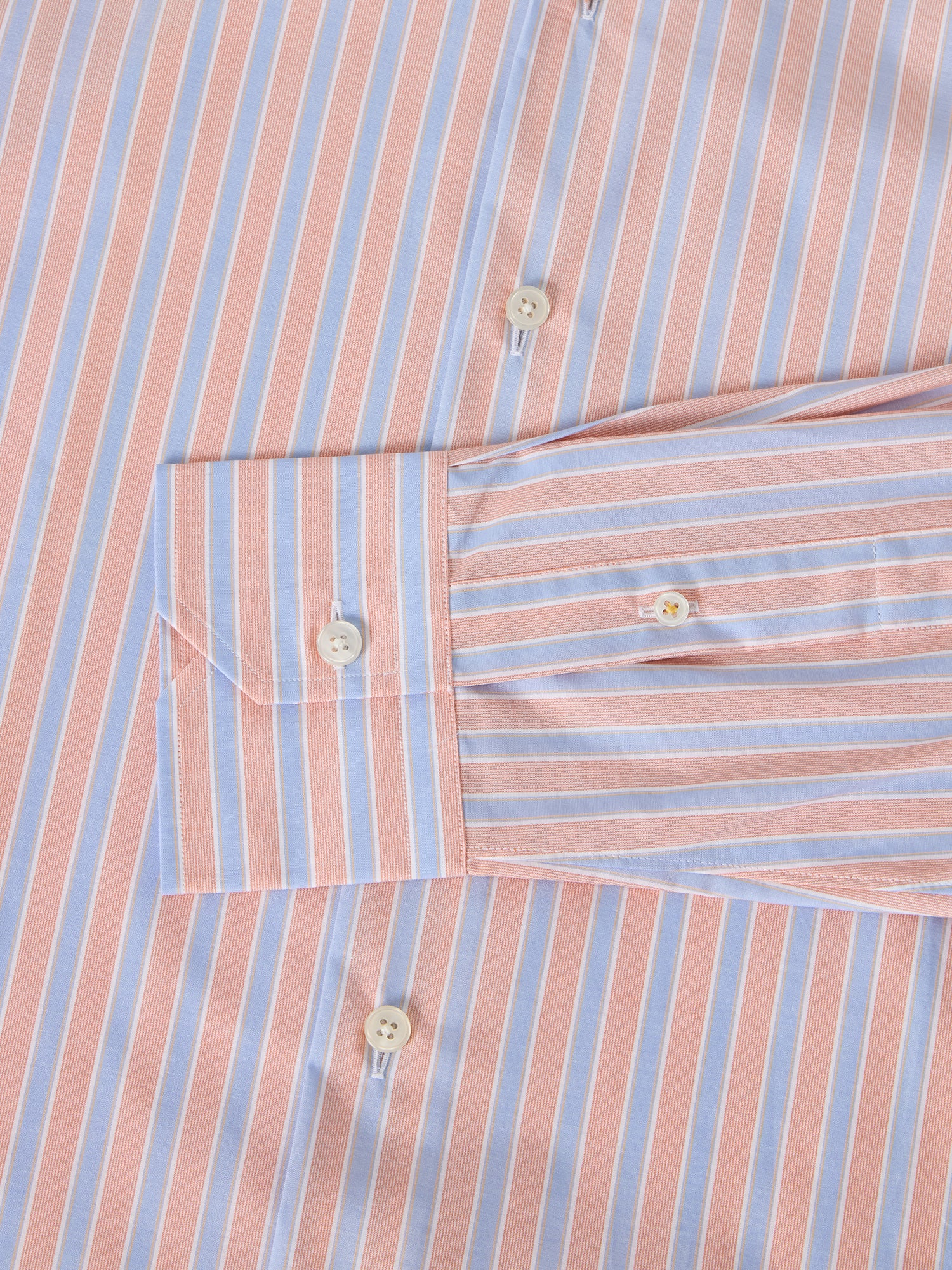 Reynolds Blue Multi Stripe Light Weight Poplin Shirt in Contemporary fit