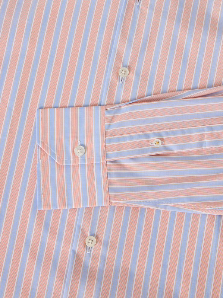 Reynolds Blue Multi Stripe Light Weight Poplin Shirt