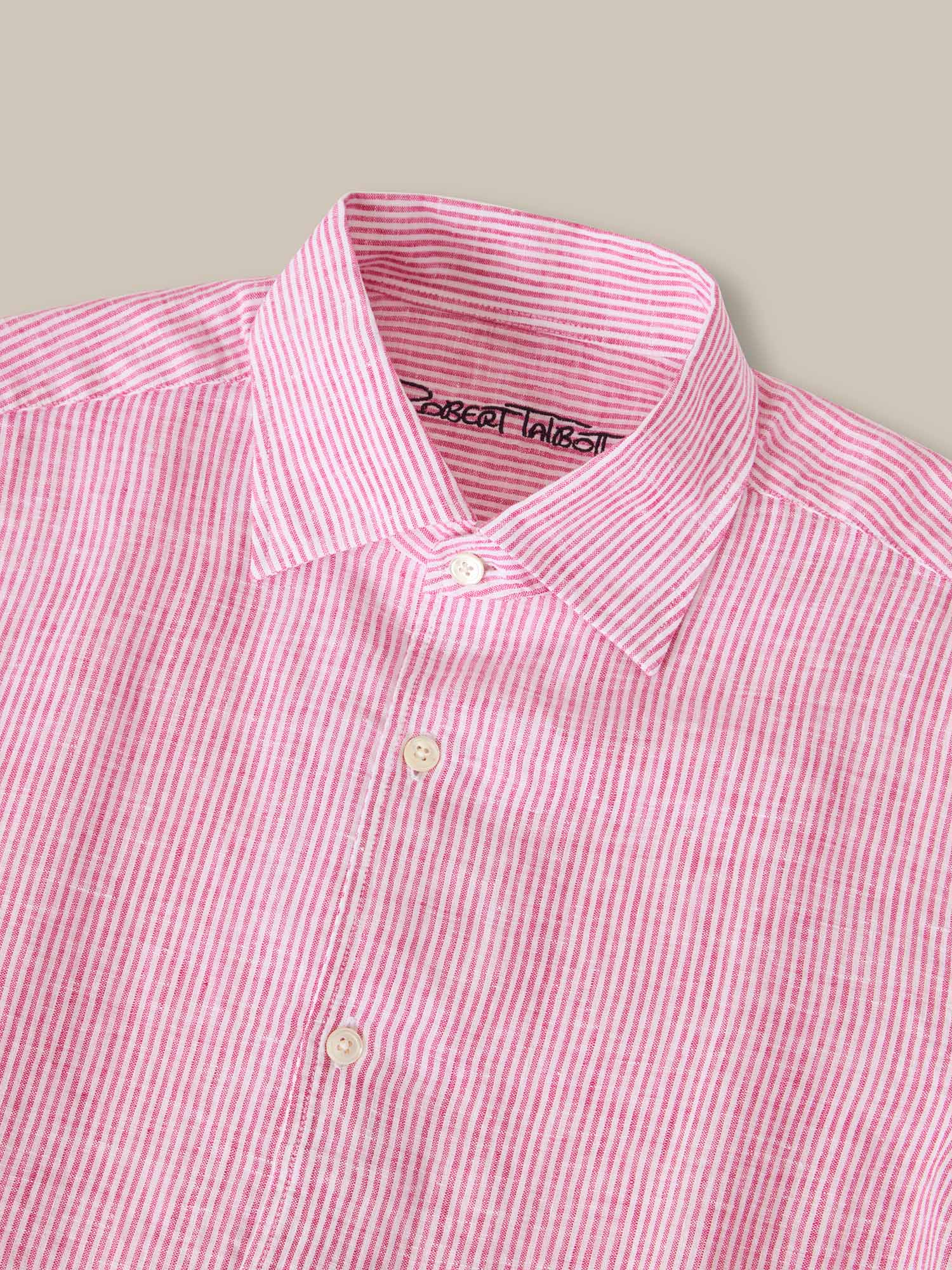 Morgan Medium Stripe Linen Shirt image