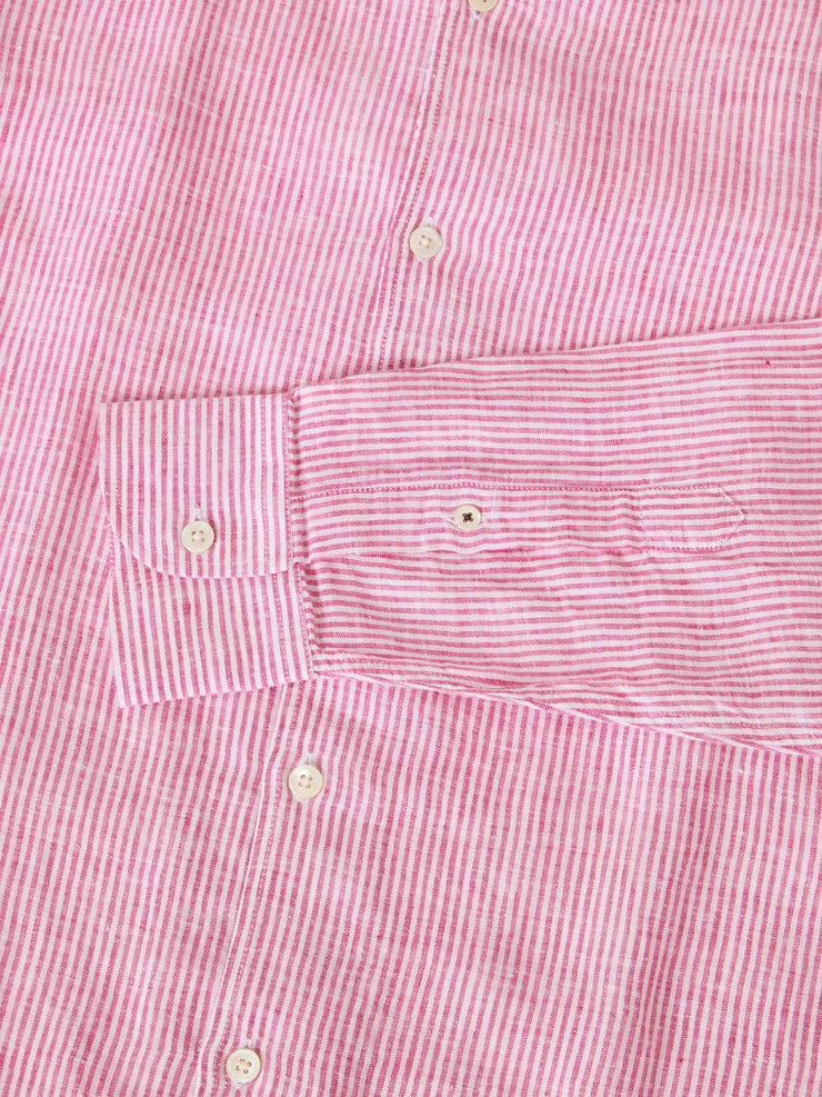 Morgan Medium Stripe Linen Shirt