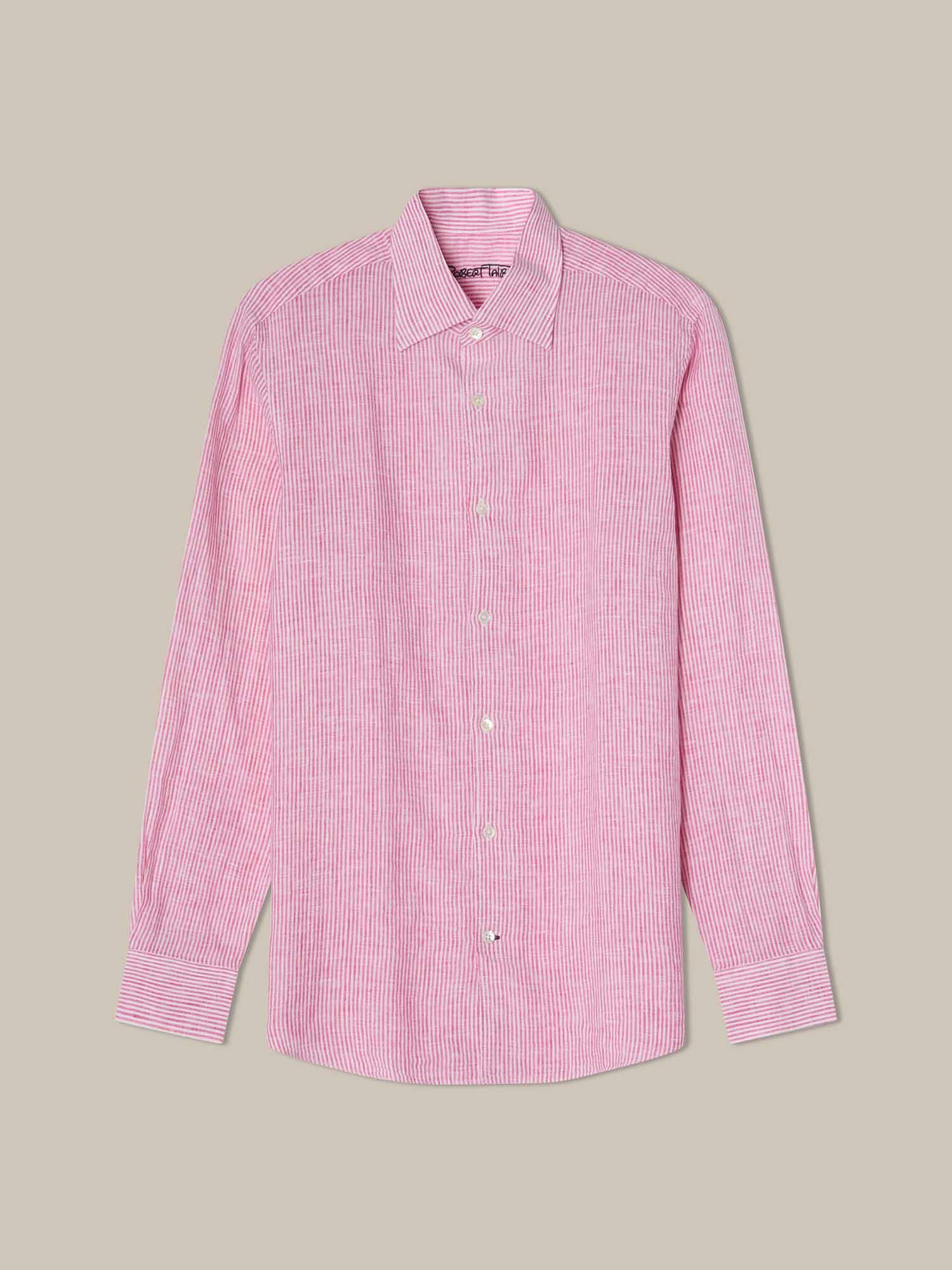 Morgan Medium Stripe Linen Shirt image