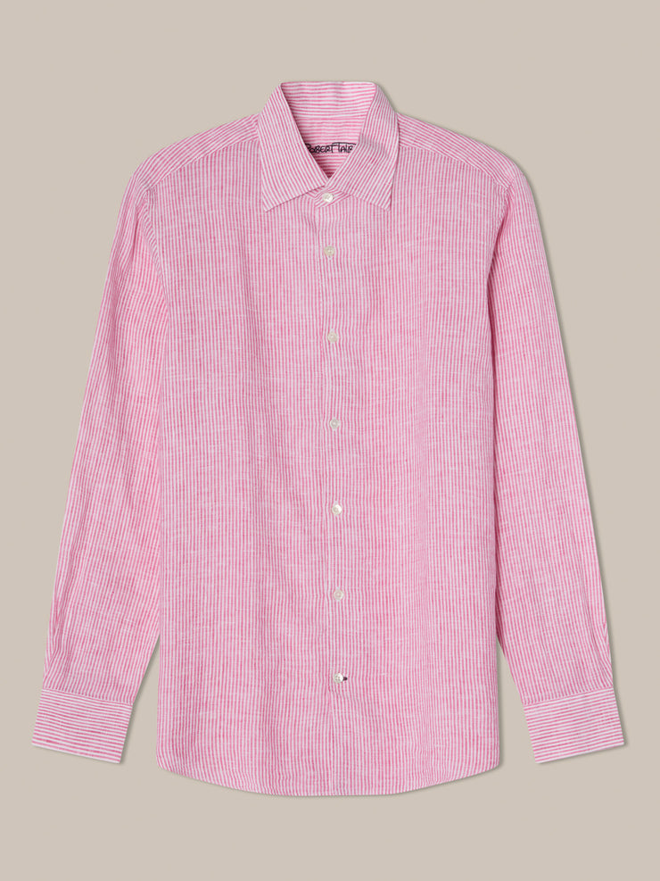 Morgan Medium Stripe Linen Shirt