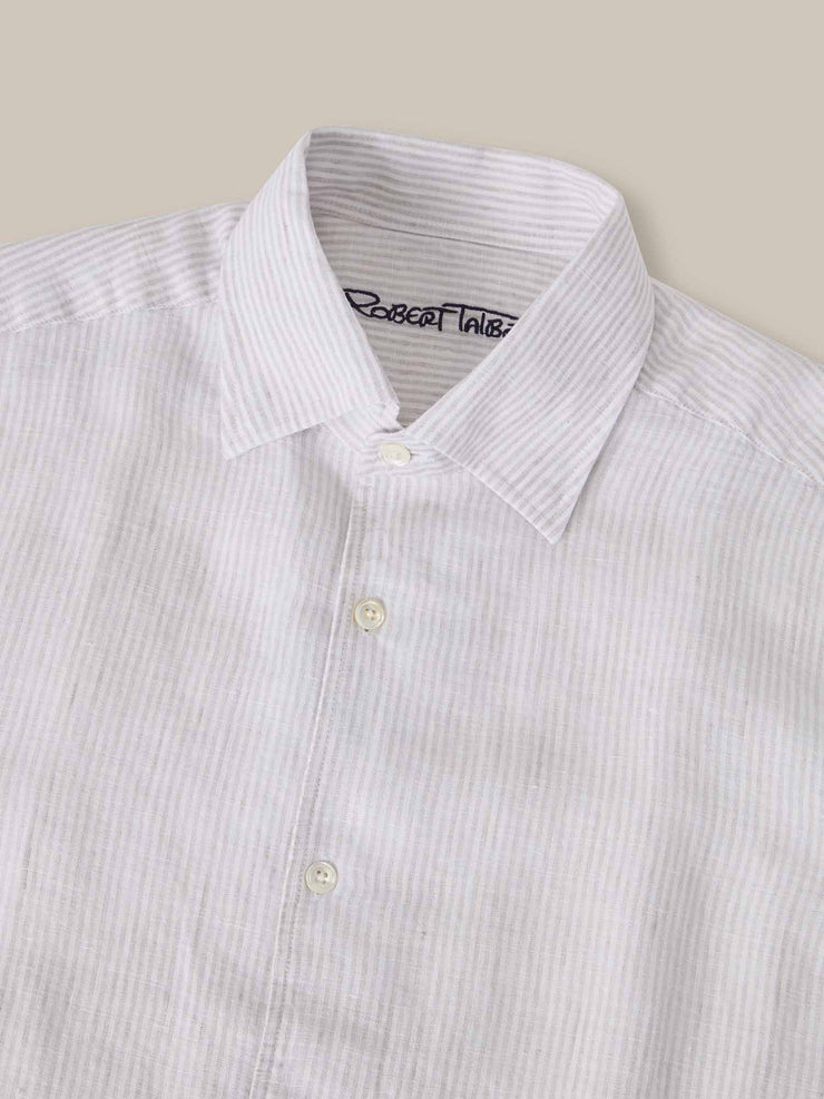 Morgan Medium Stripe Linen Shirt