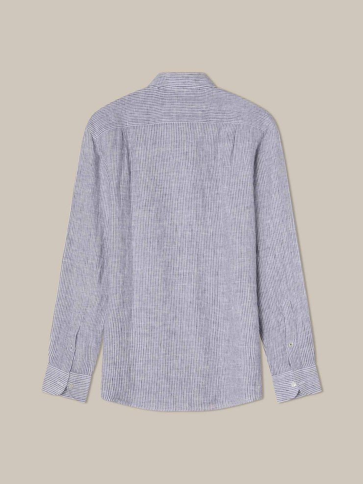 Morgan Medium Stripe Linen Shirt