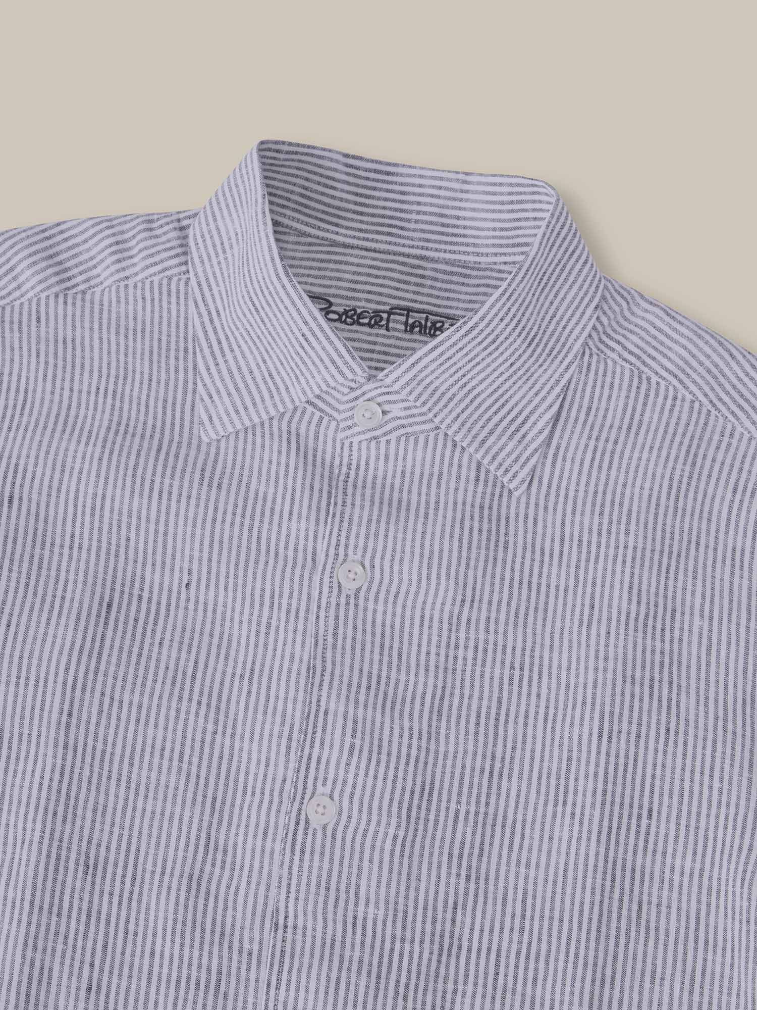 Morgan Medium Stripe Linen Shirt