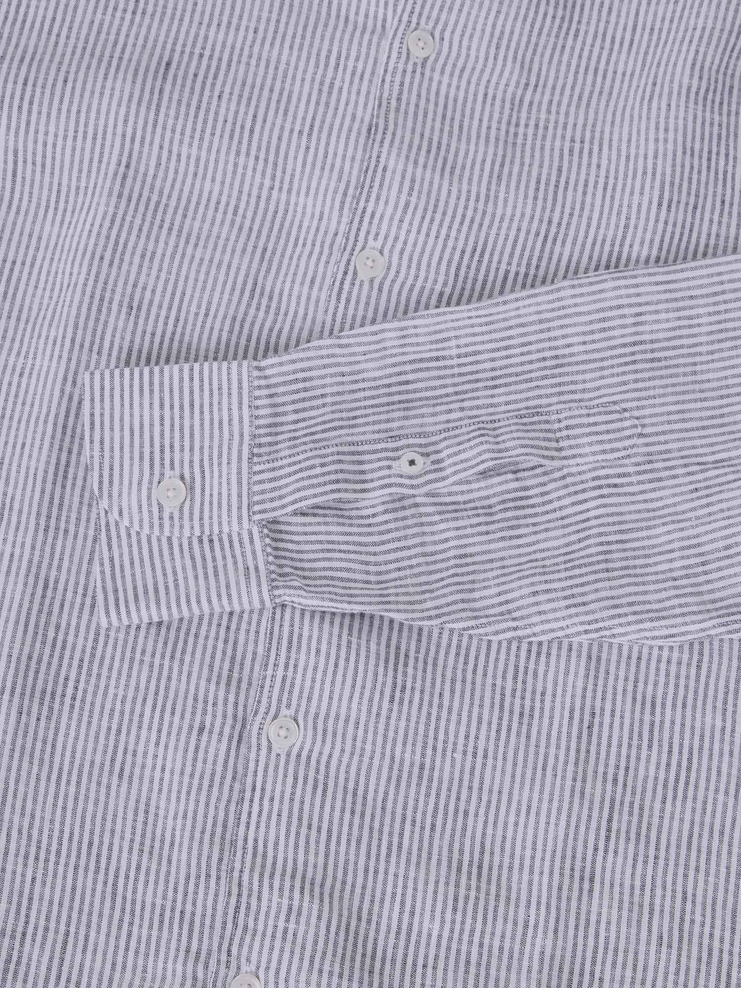 Morgan Medium Stripe Linen Shirt