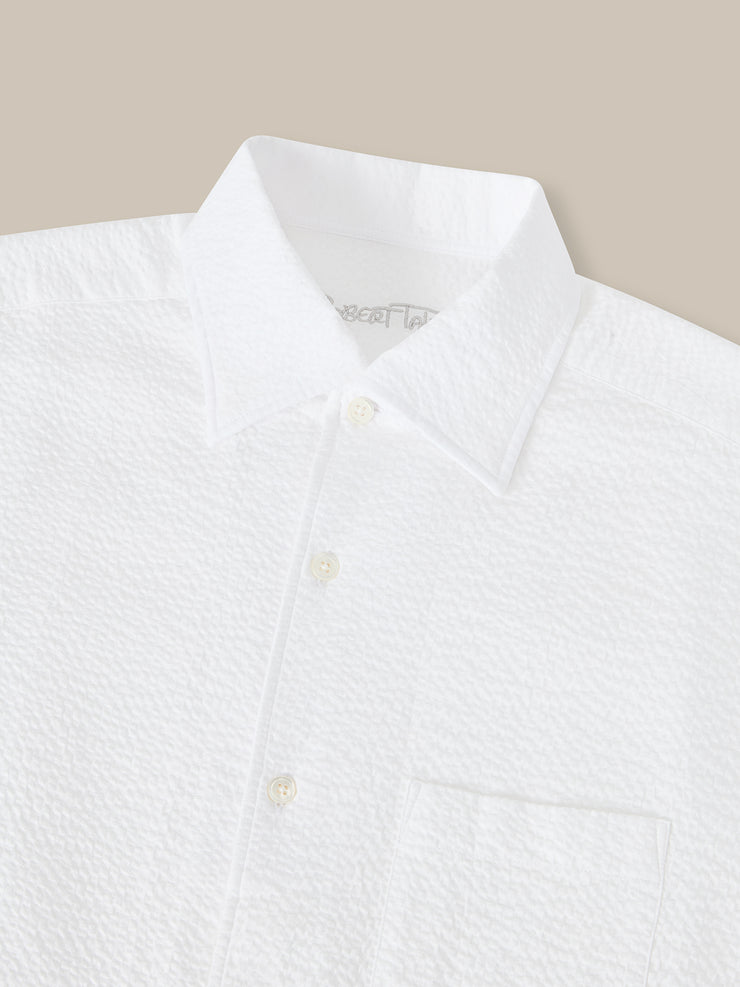 Morgan Paisley Jacquard Seersucker Short Sleeve Shirt