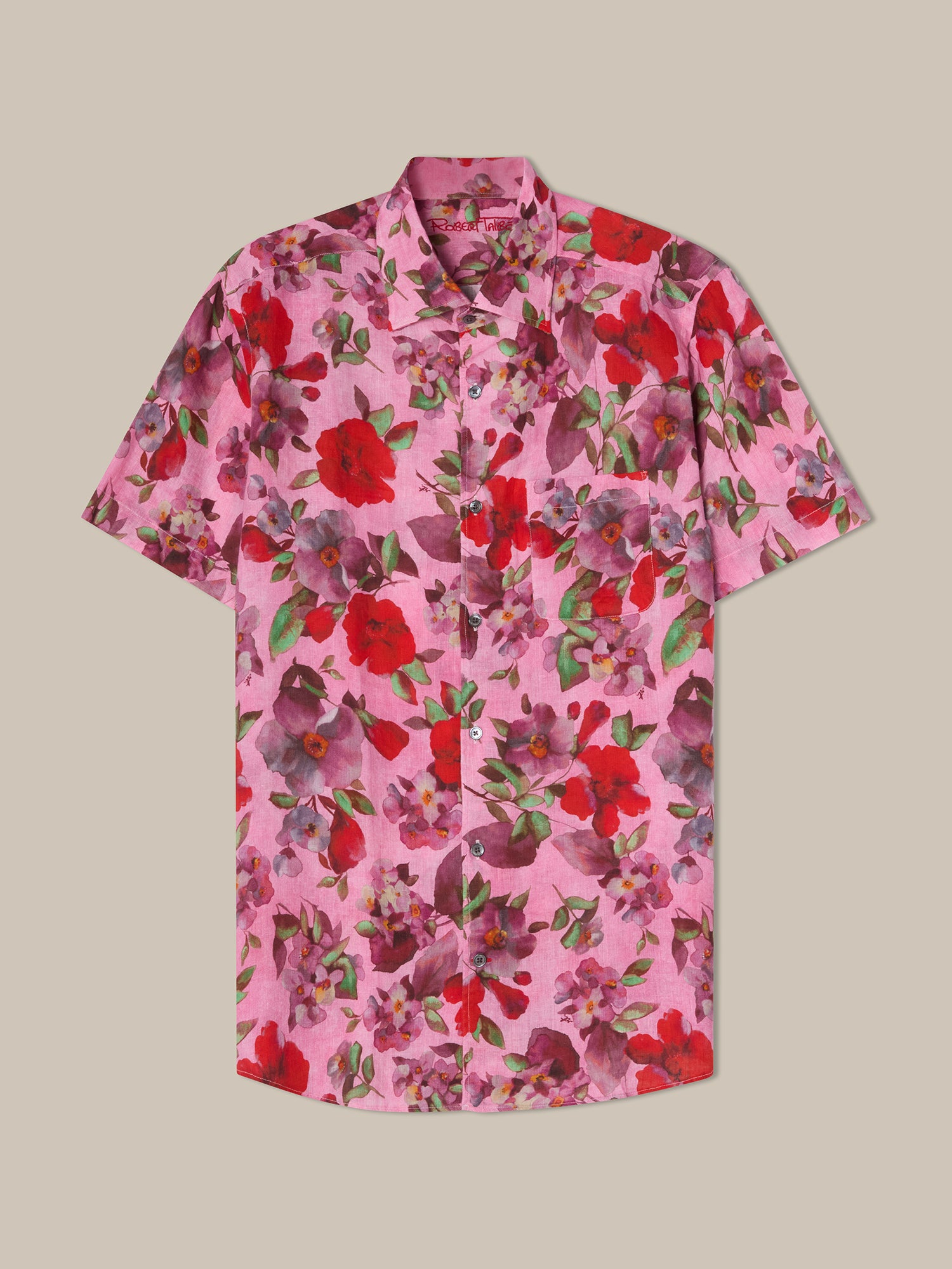 Morgan Printed Floral Linen Short Sleeve Shirt